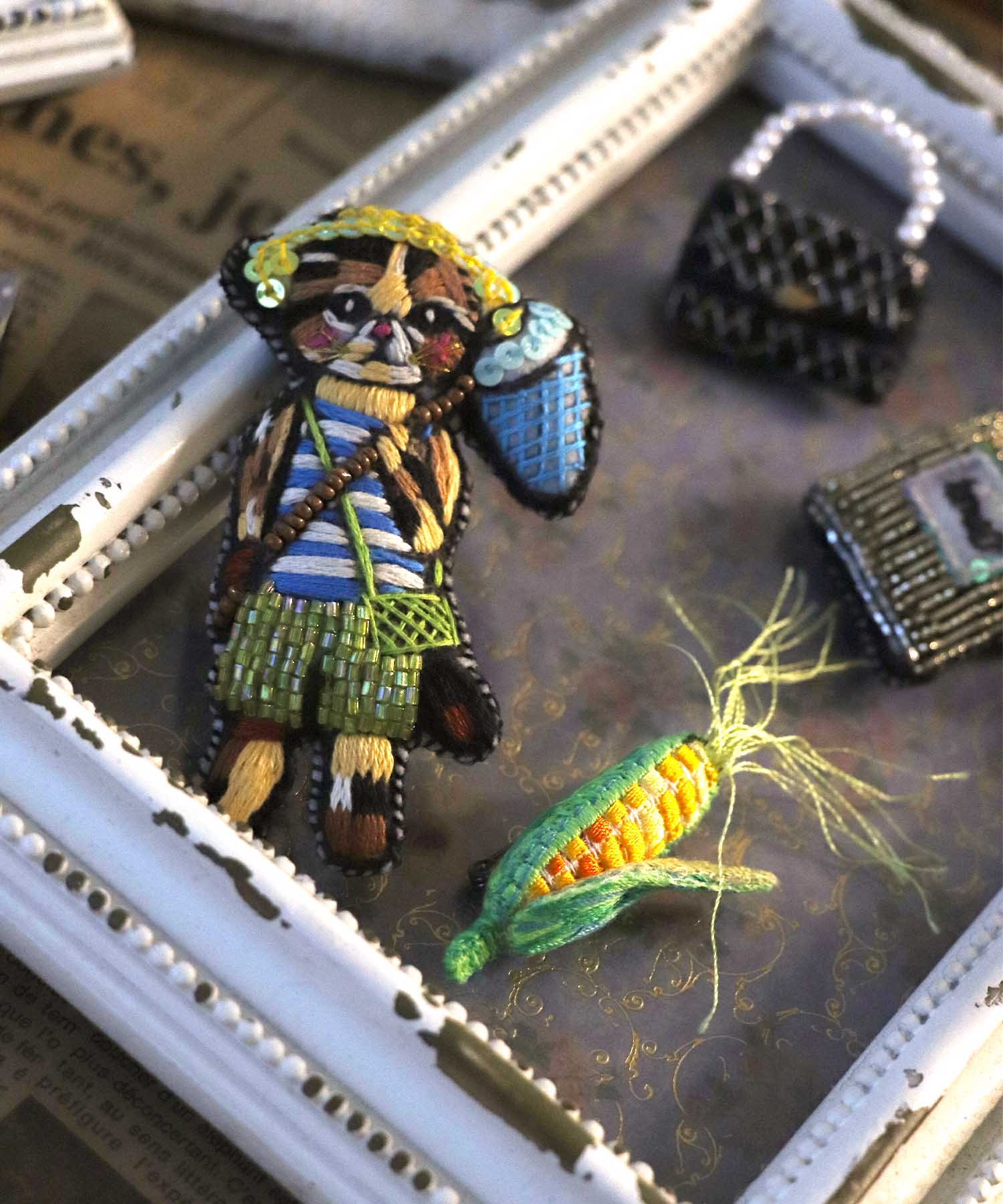＜一部店舗・WEB限定＞【tamaoworld】Insect catching cat and corn
