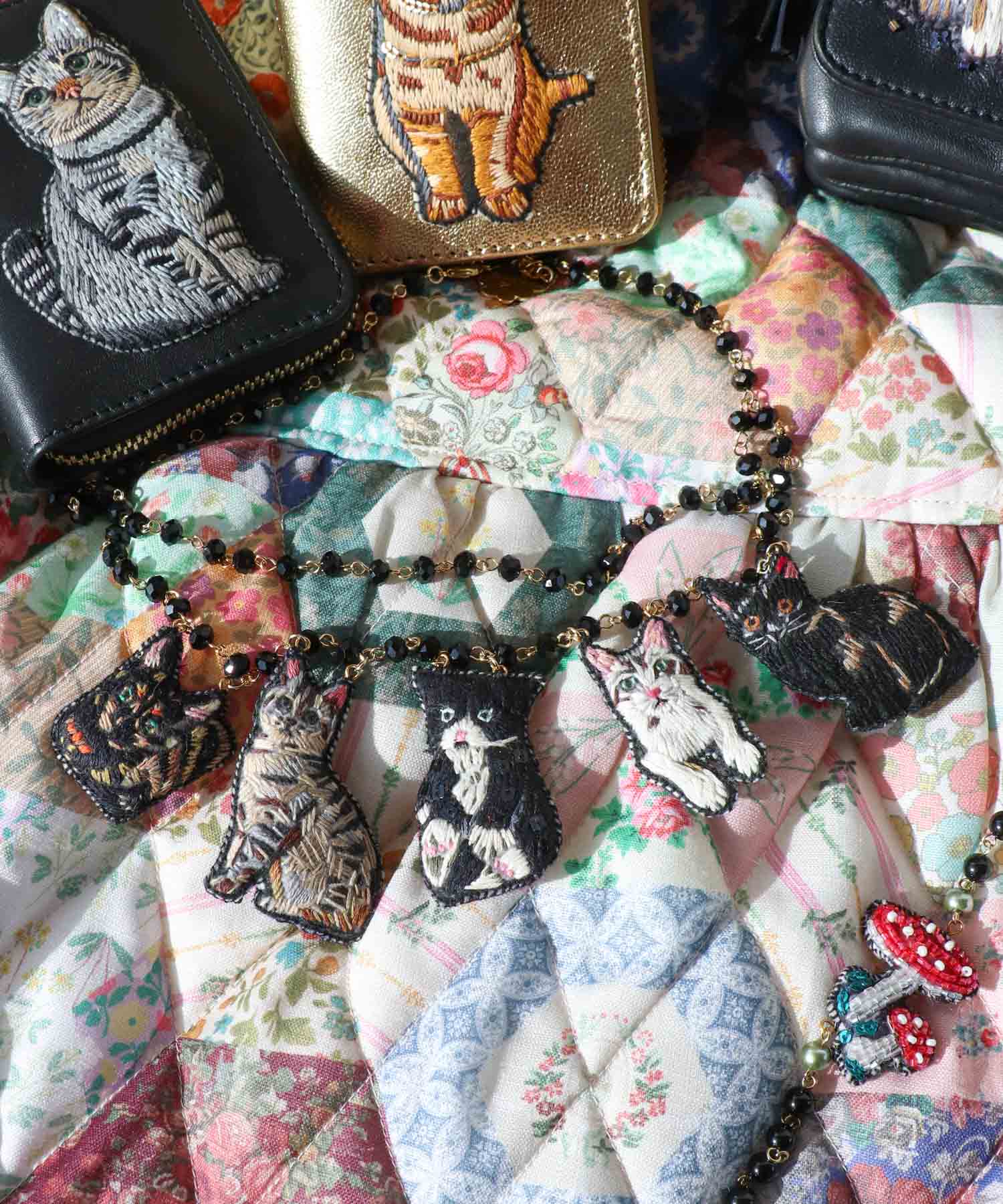 ＜WEB限定＞【tamaoworld】full of cats Black