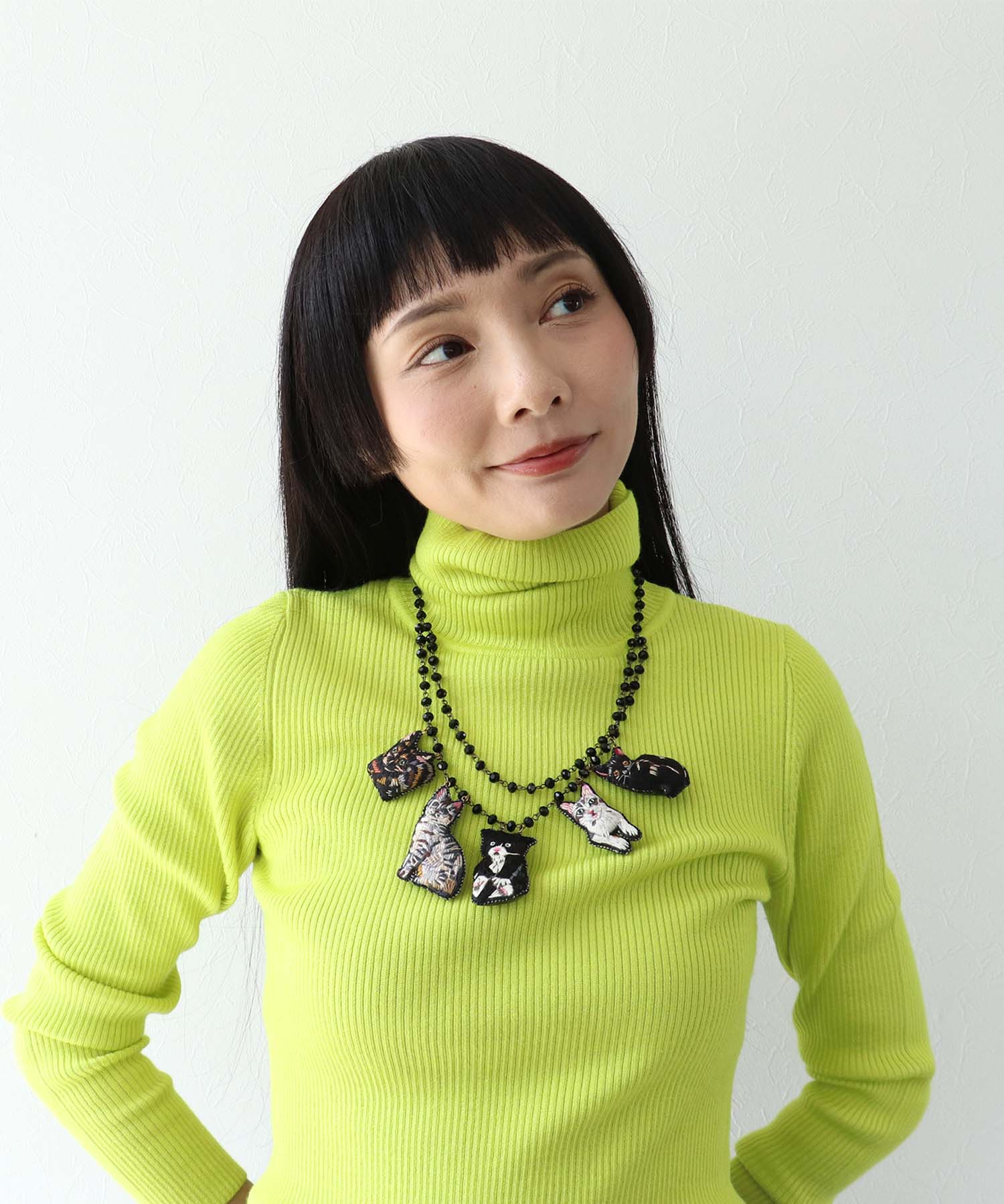 ＜WEB限定＞【tamaoworld】full of cats Black