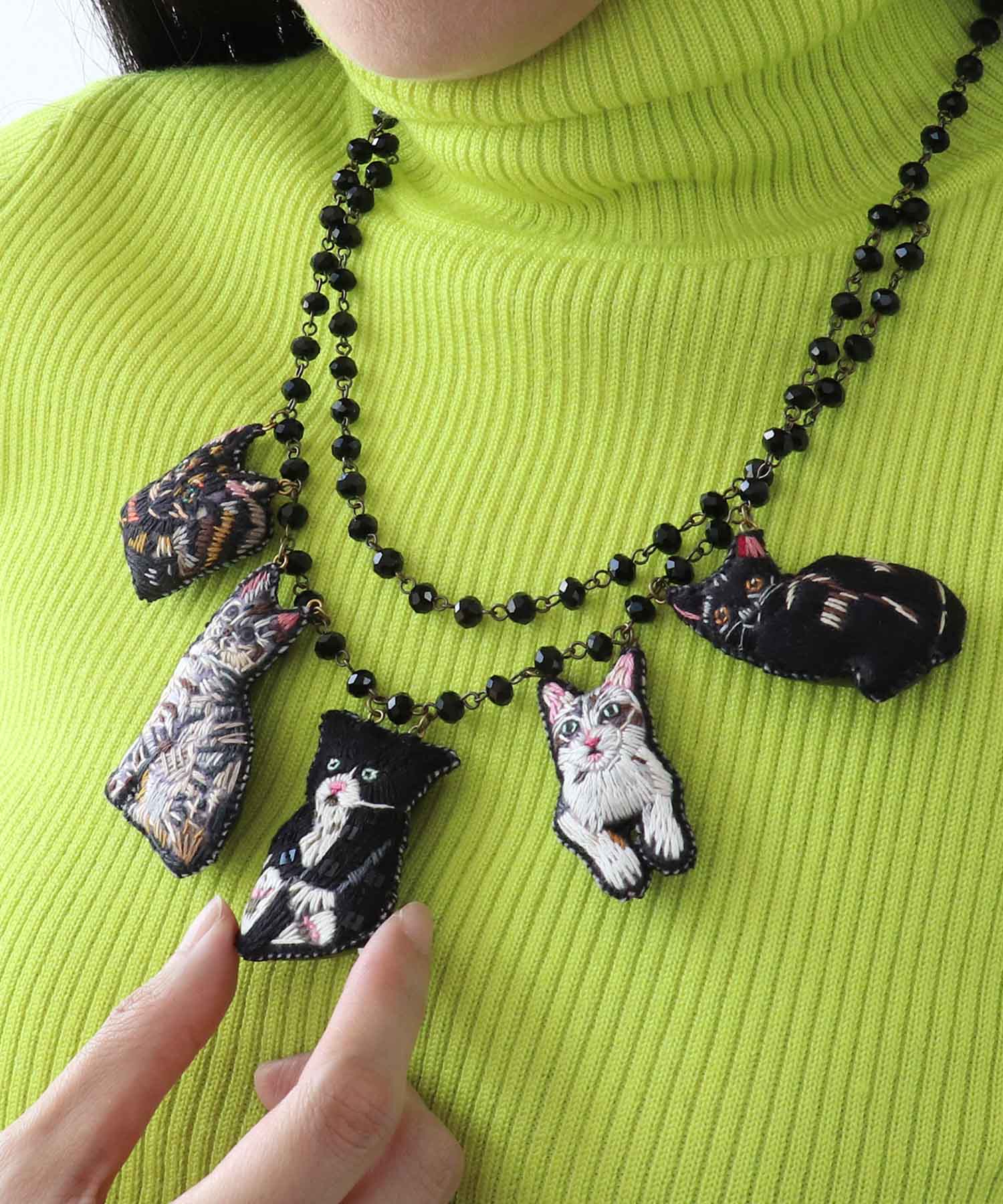 ＜WEB限定＞【tamaoworld】full of cats Black