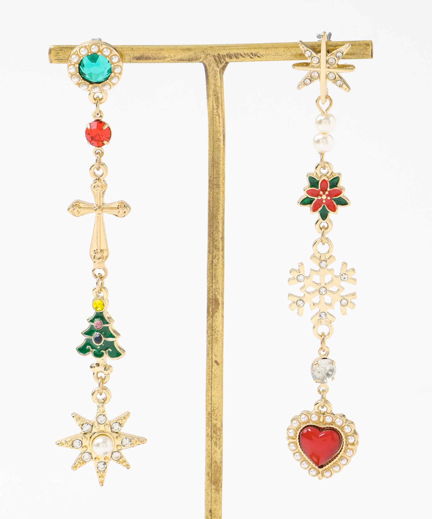 Christmasチャームピアス