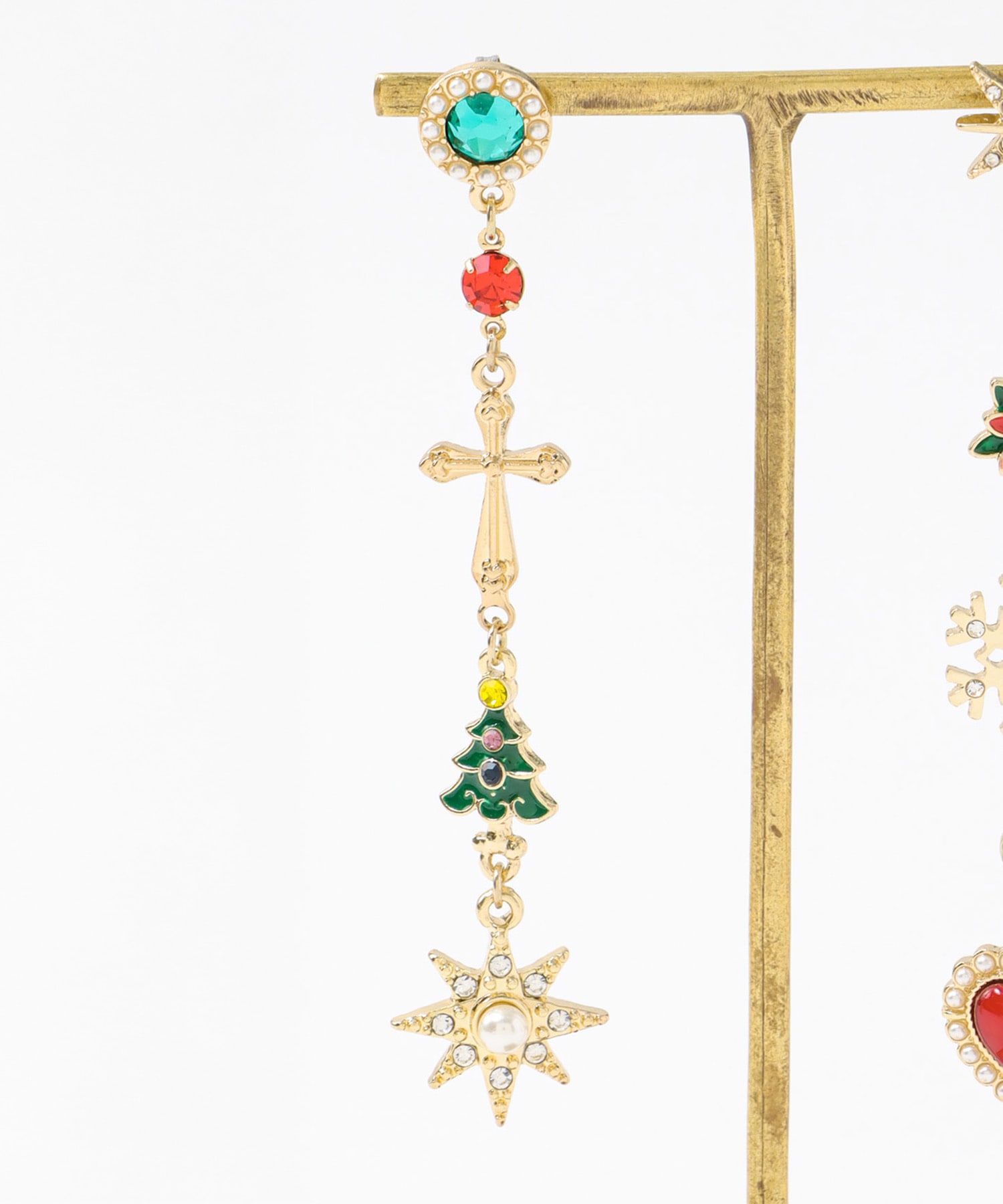 Christmasチャームピアス