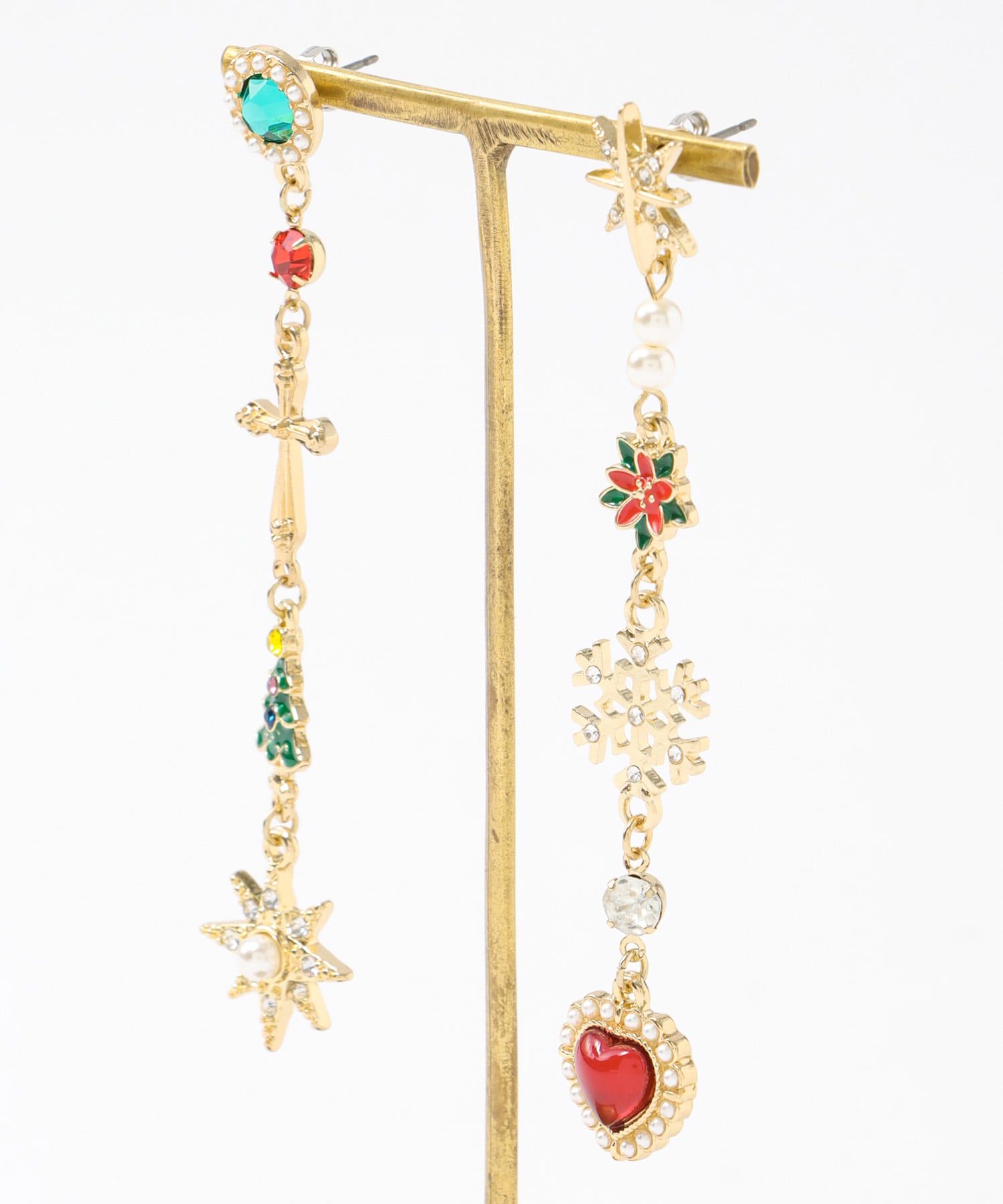 Christmasチャームピアス