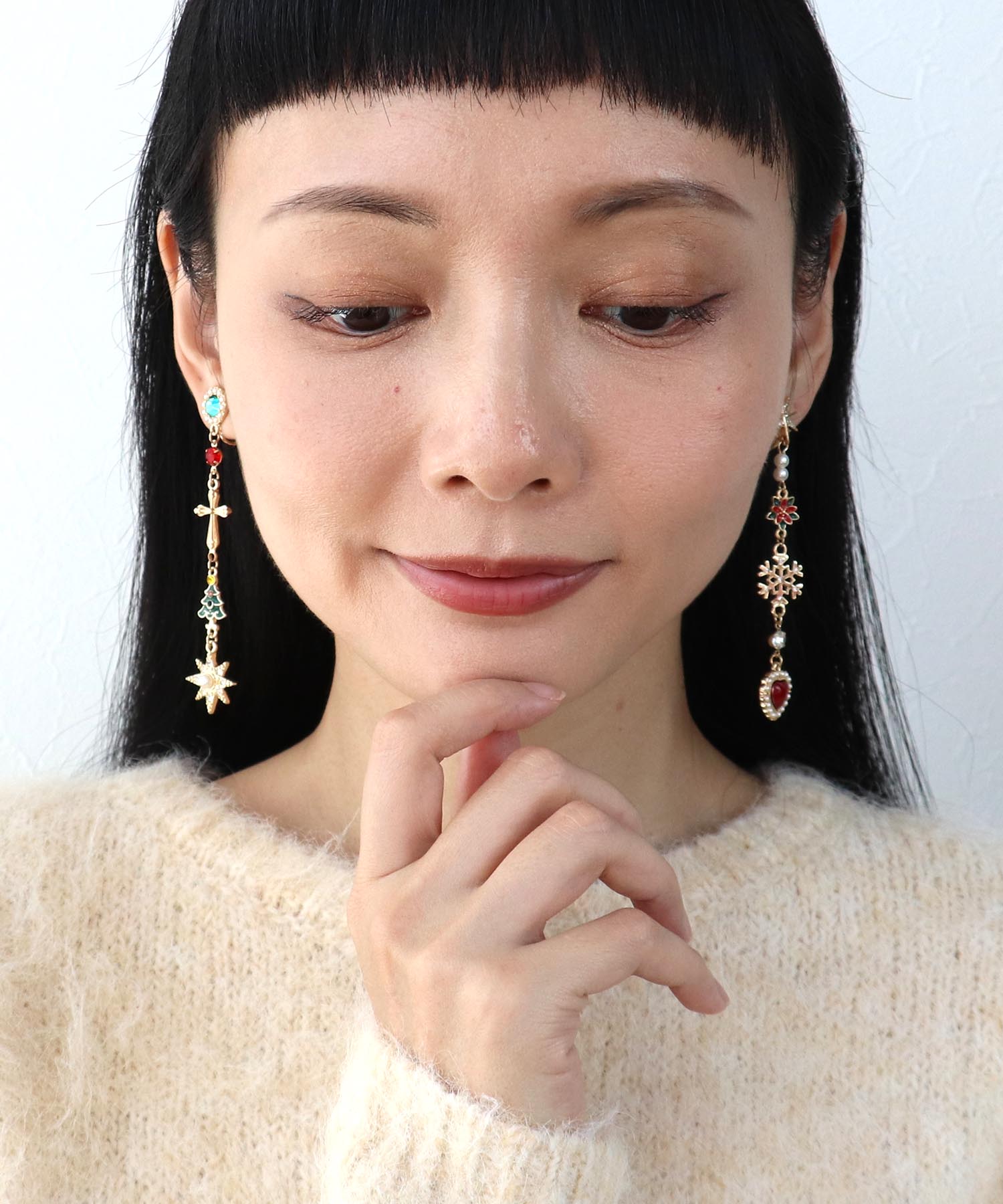 Christmasチャームイヤリング