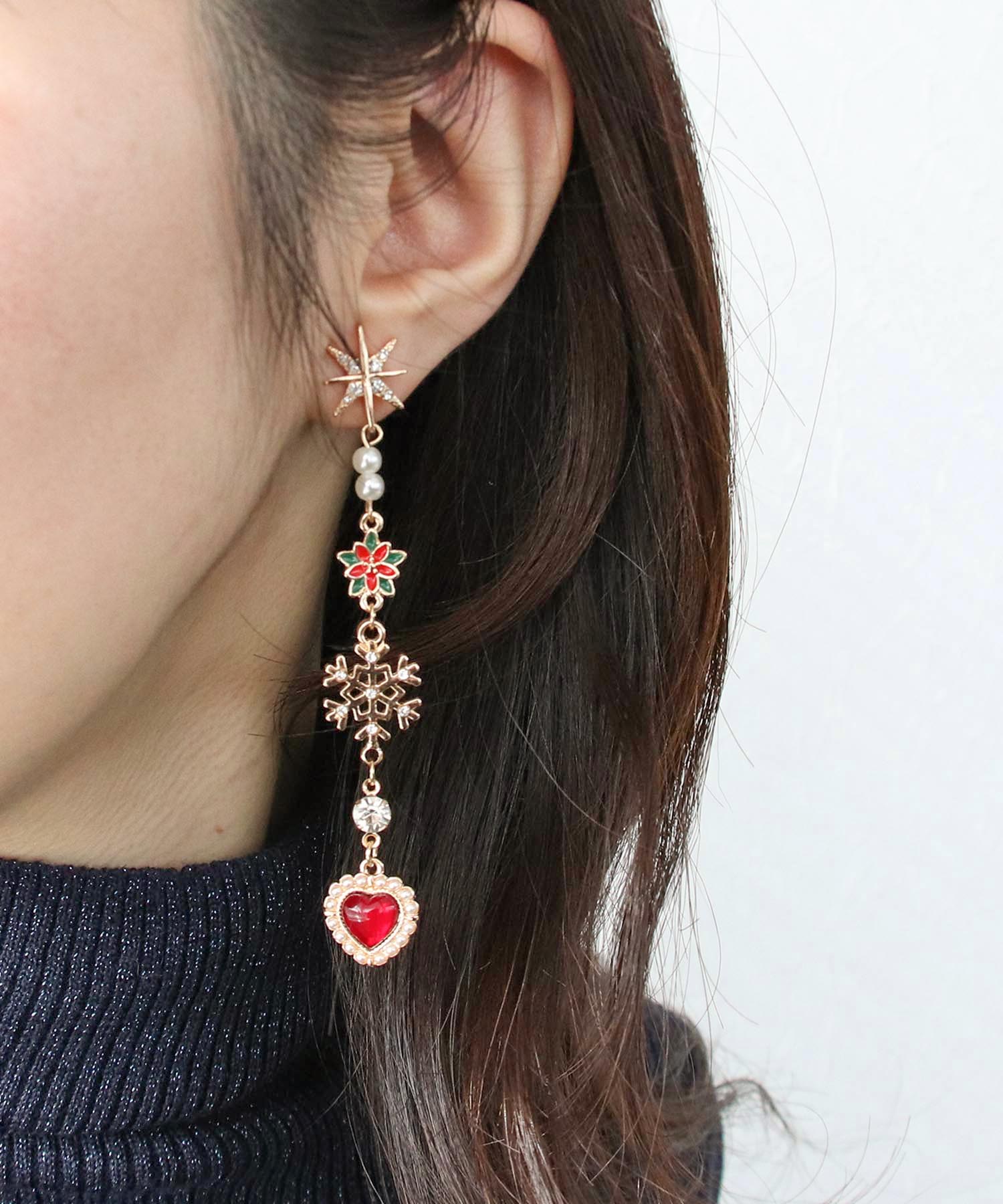 Christmasチャームイヤリング