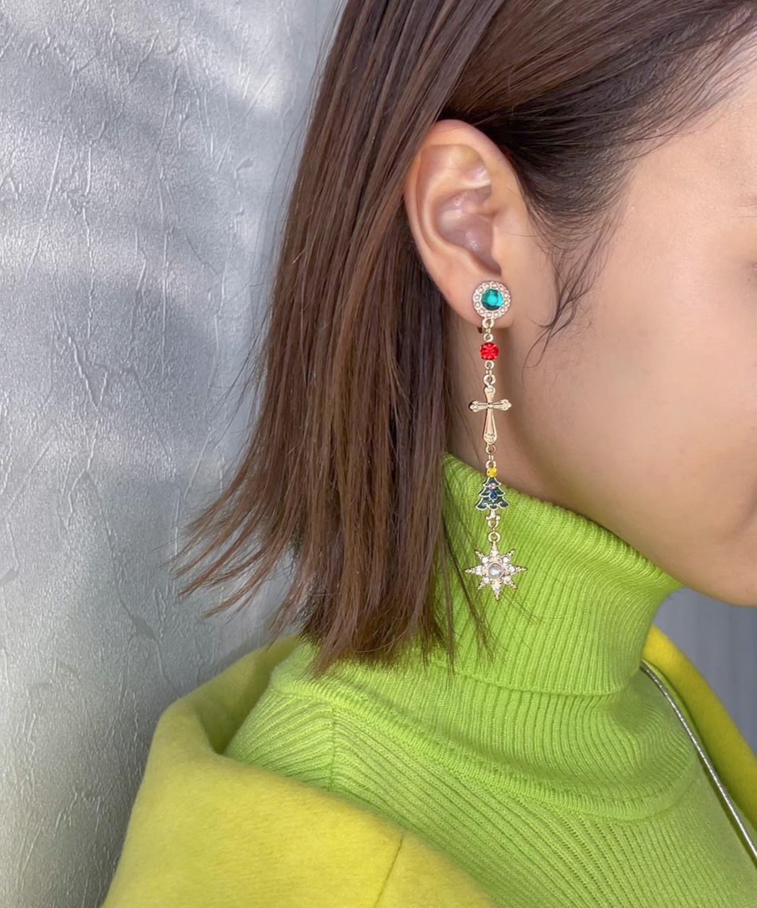 Christmasチャームイヤリング