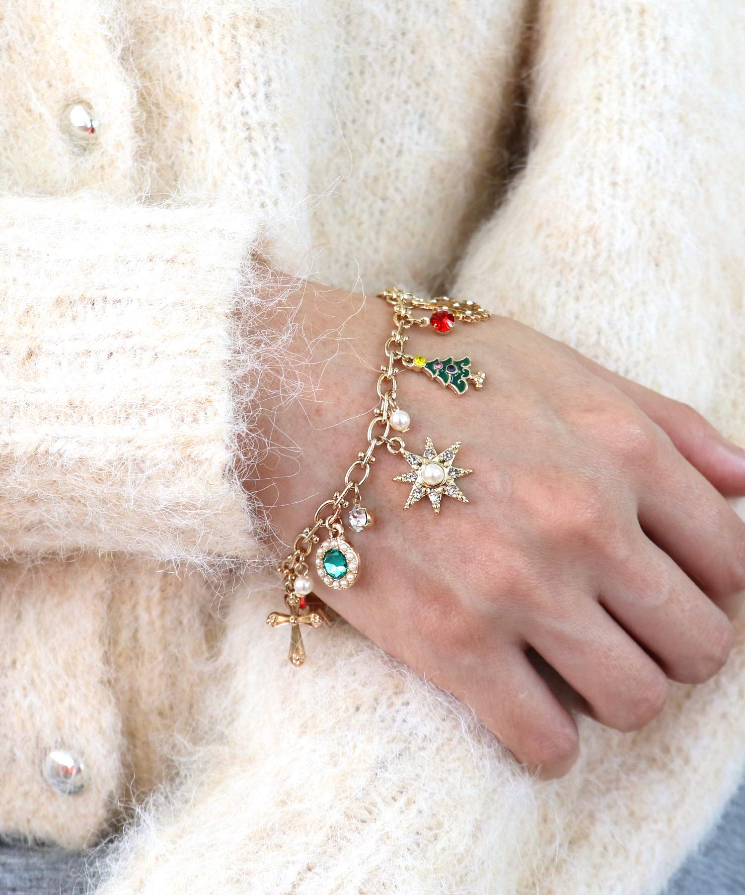 Christmasチャームブレスレット