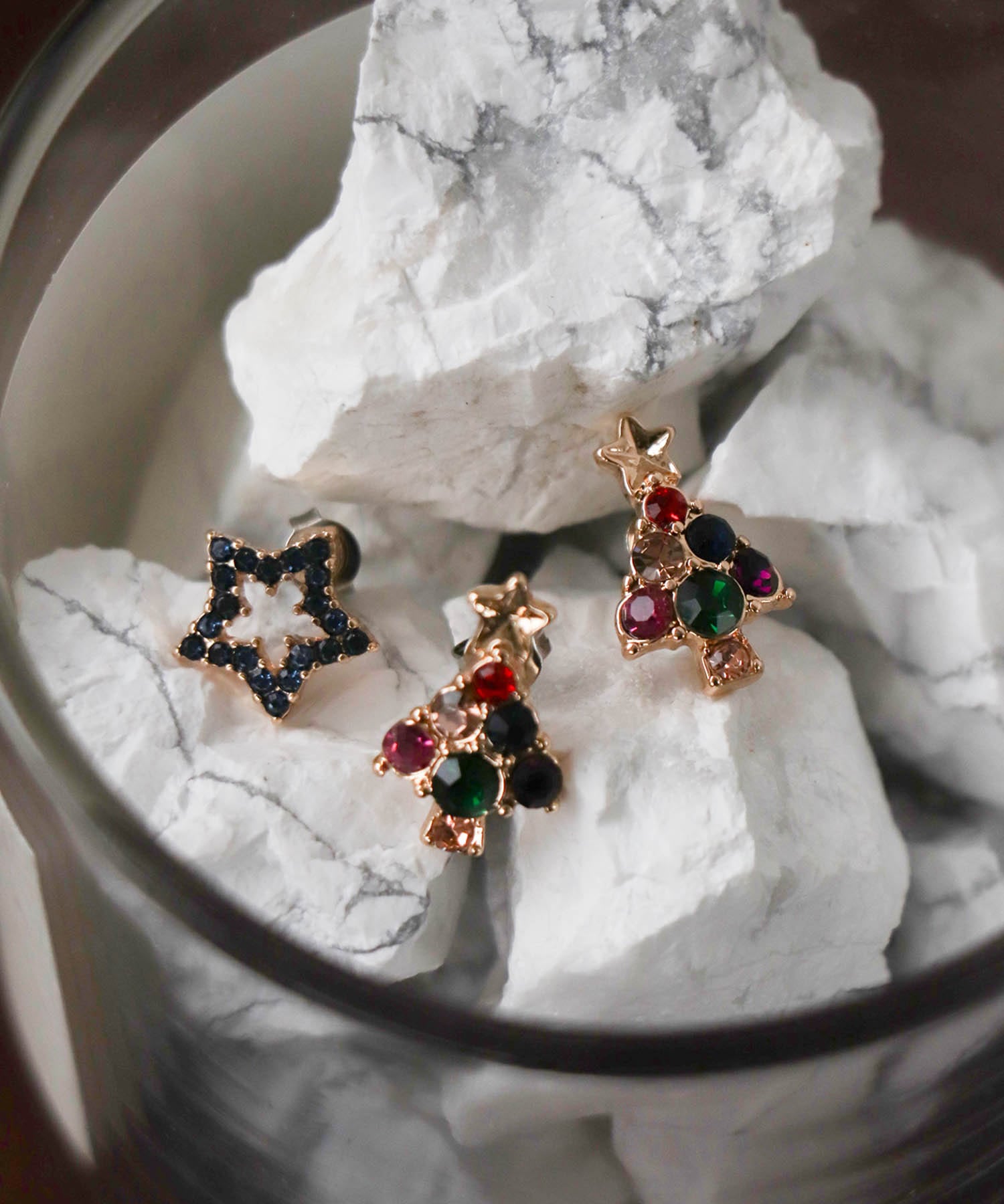 クリスマスアシメピアス