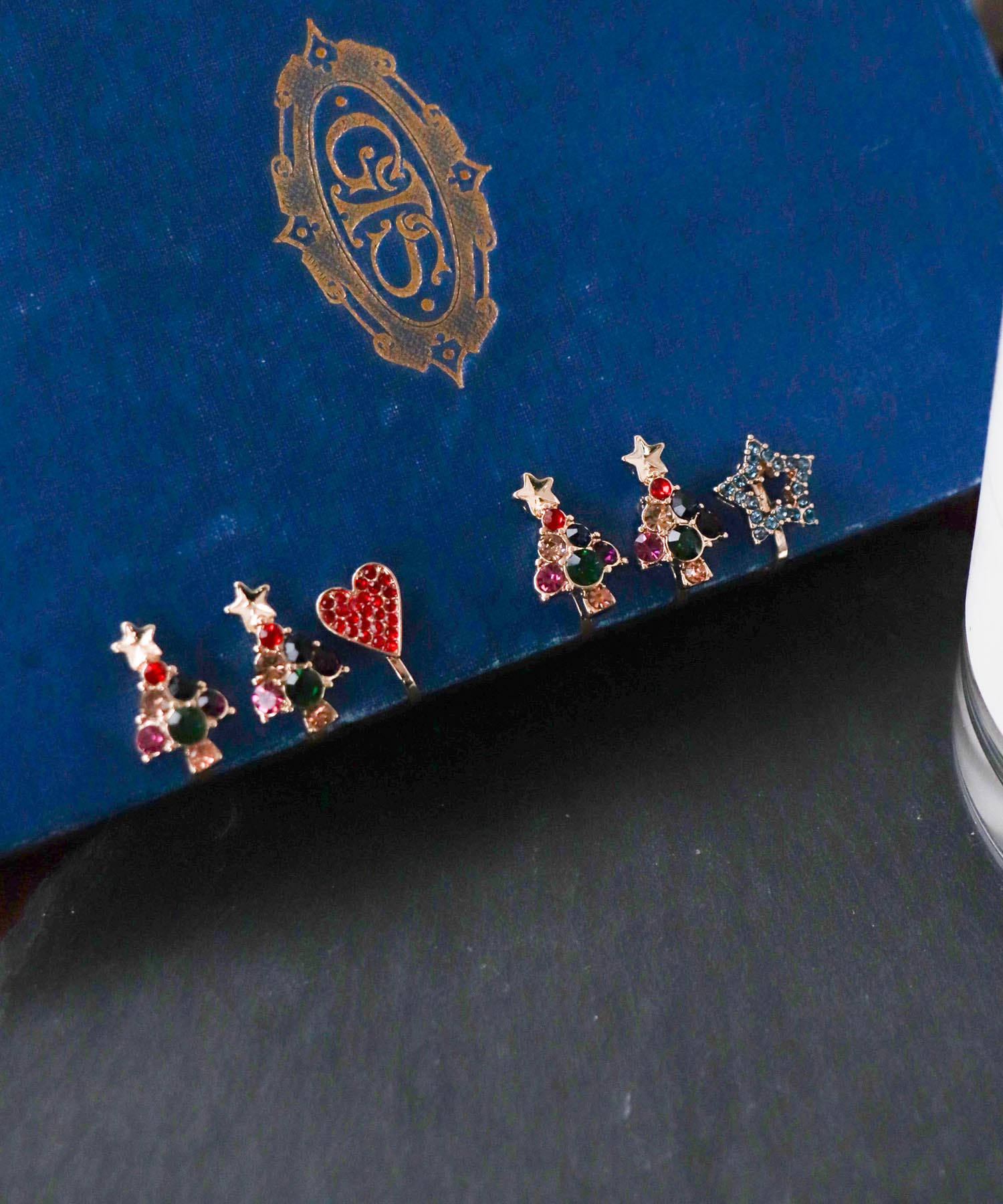 クリスマスアシメイヤリング