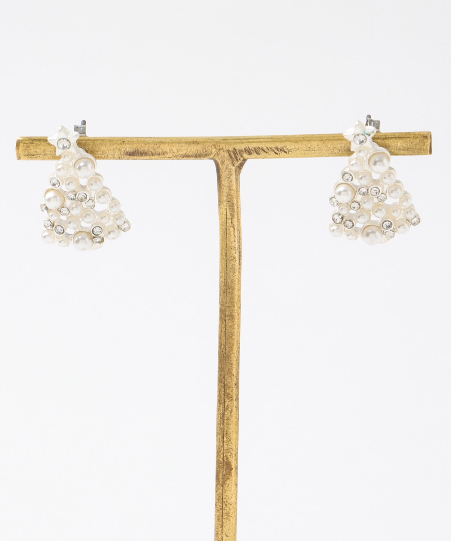 パールクリスマスツリーピアス