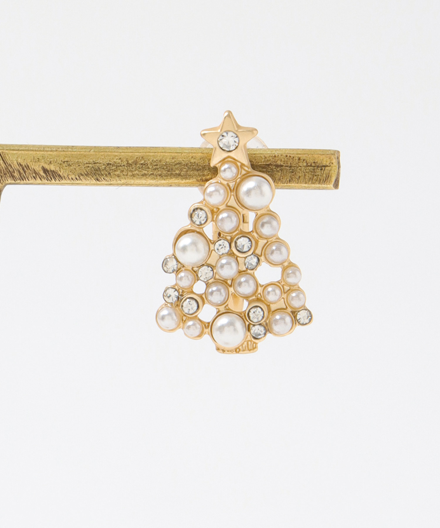 パールクリスマスツリーイヤリング