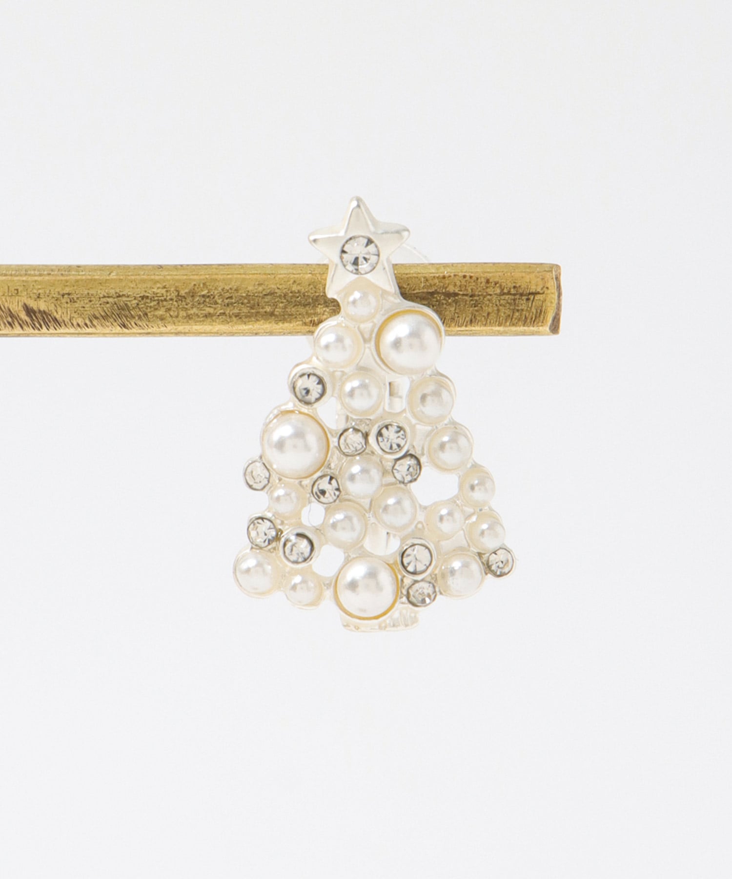 パールクリスマスツリーイヤリング