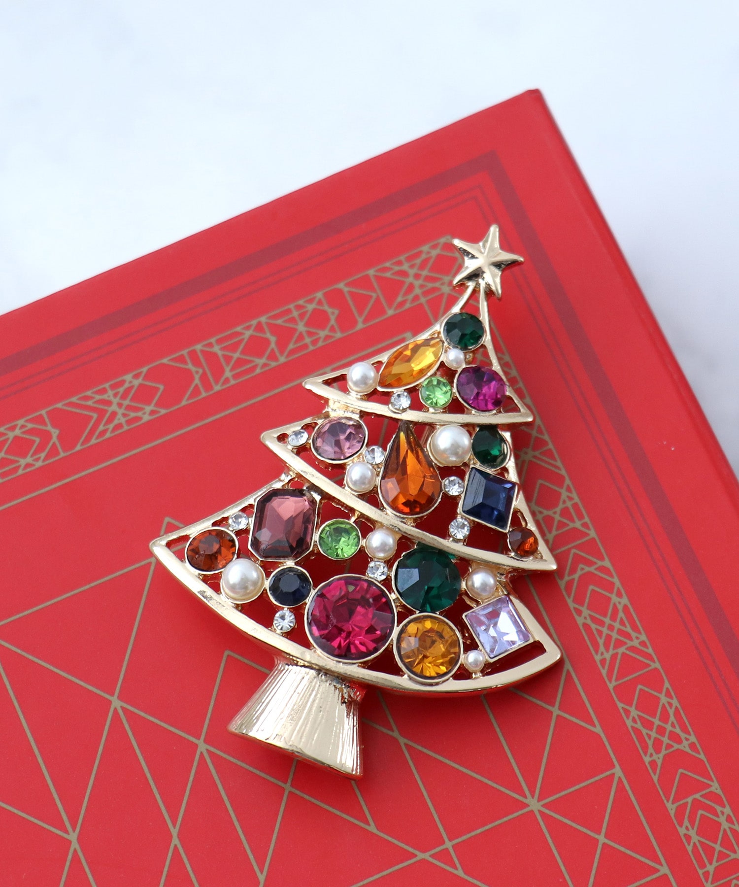マルチビジュクリスマスツリーブローチ