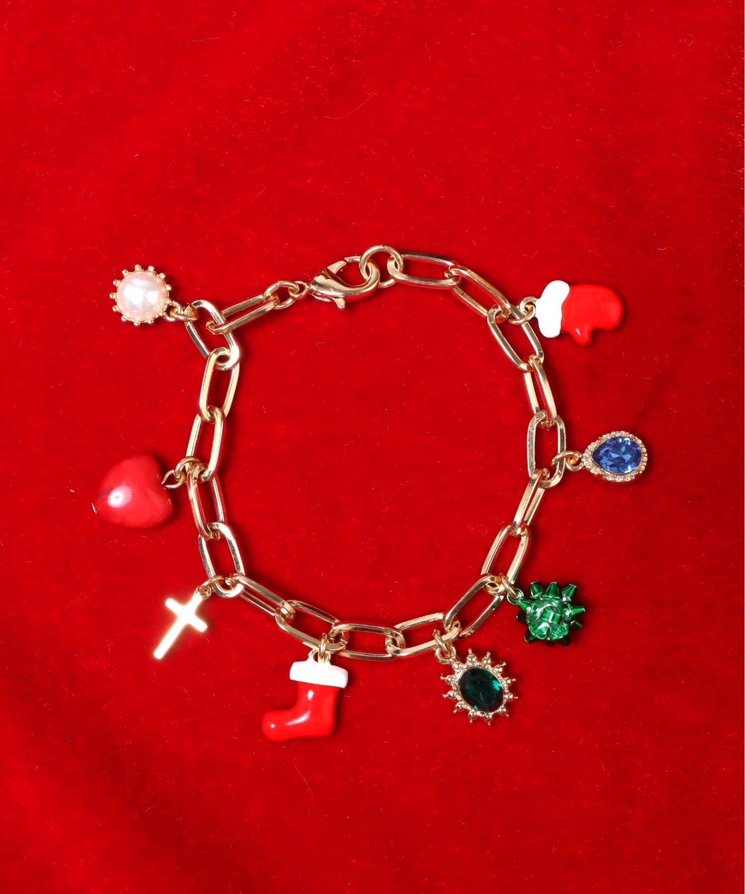 クリスマスチャームブレスレット