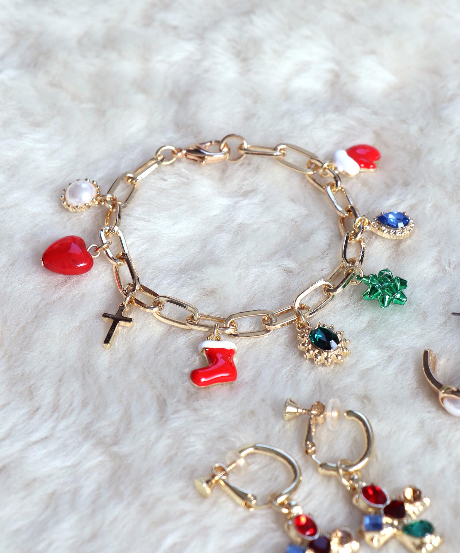 クリスマスチャームブレスレット