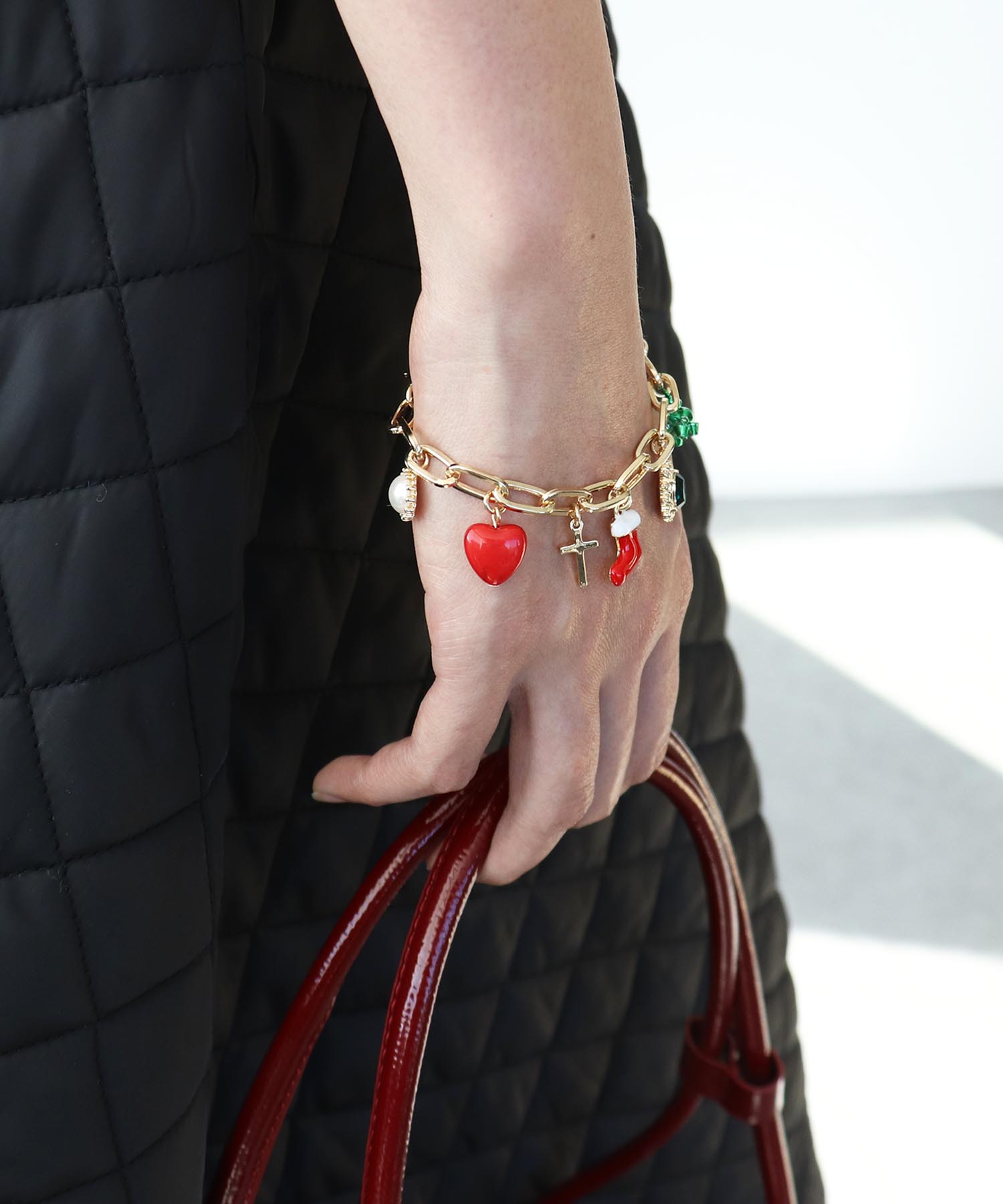 クリスマスチャームブレスレット