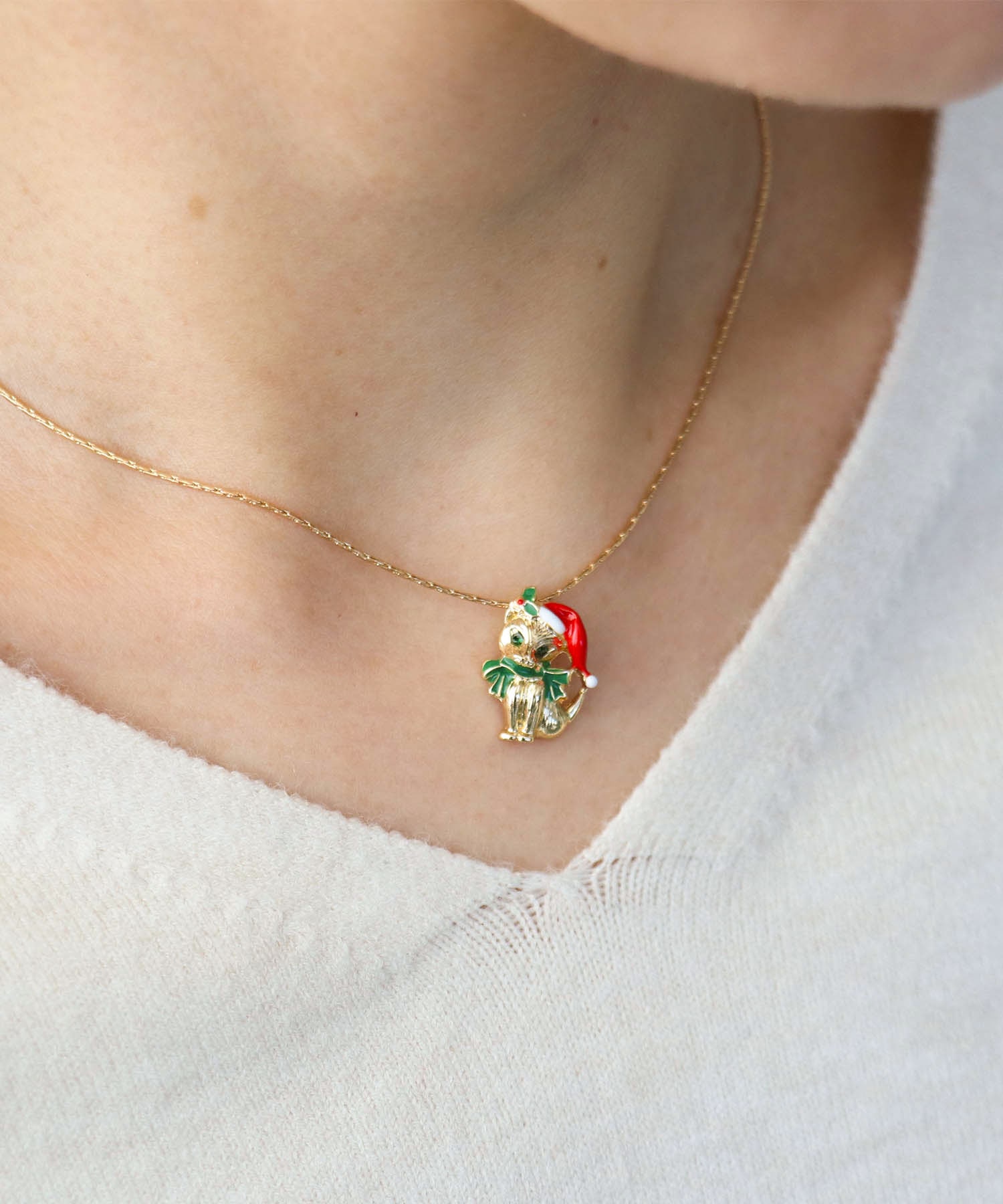 Christmas Catネックレス