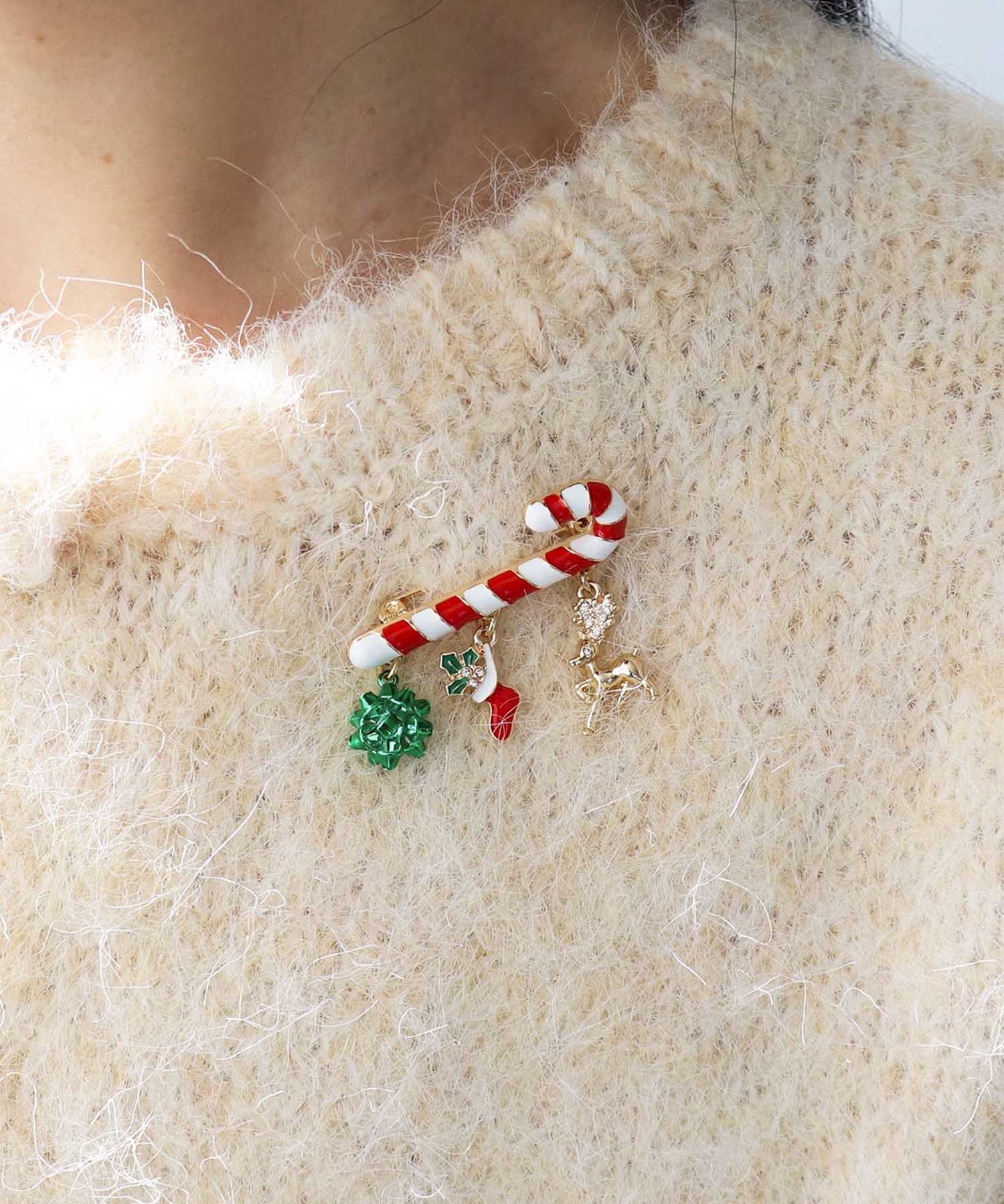 Christmas Stick Charmブローチ