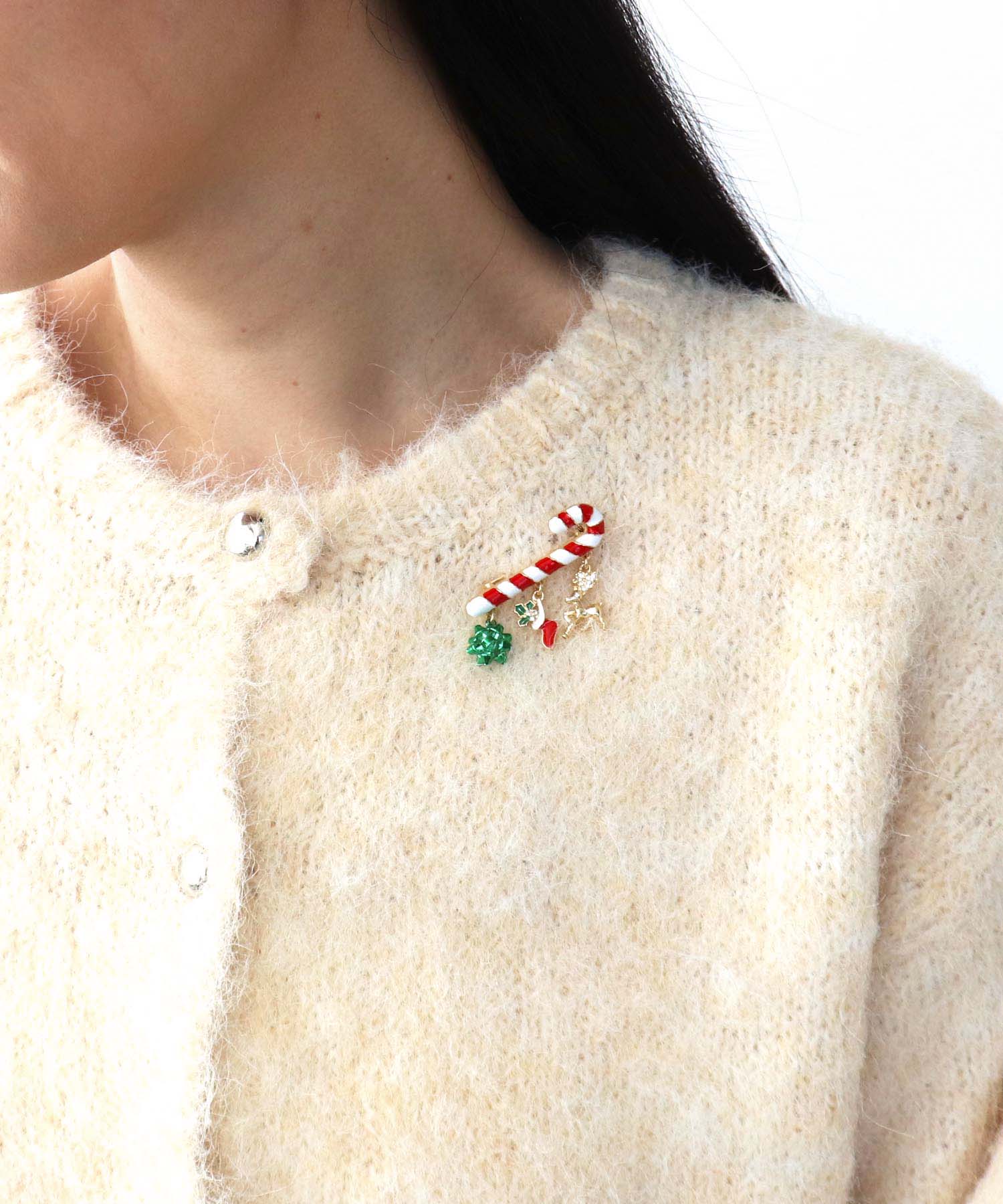 Christmas Stick Charmブローチ