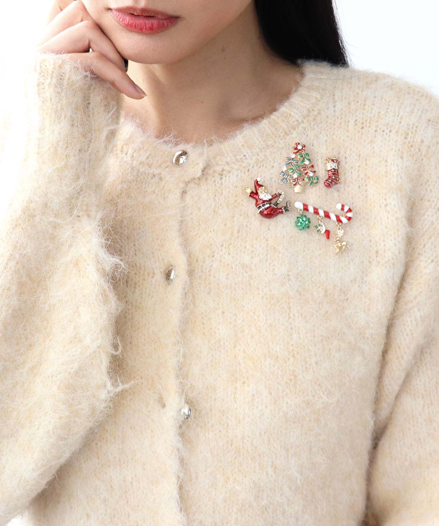 Christmas Stick Charmブローチ