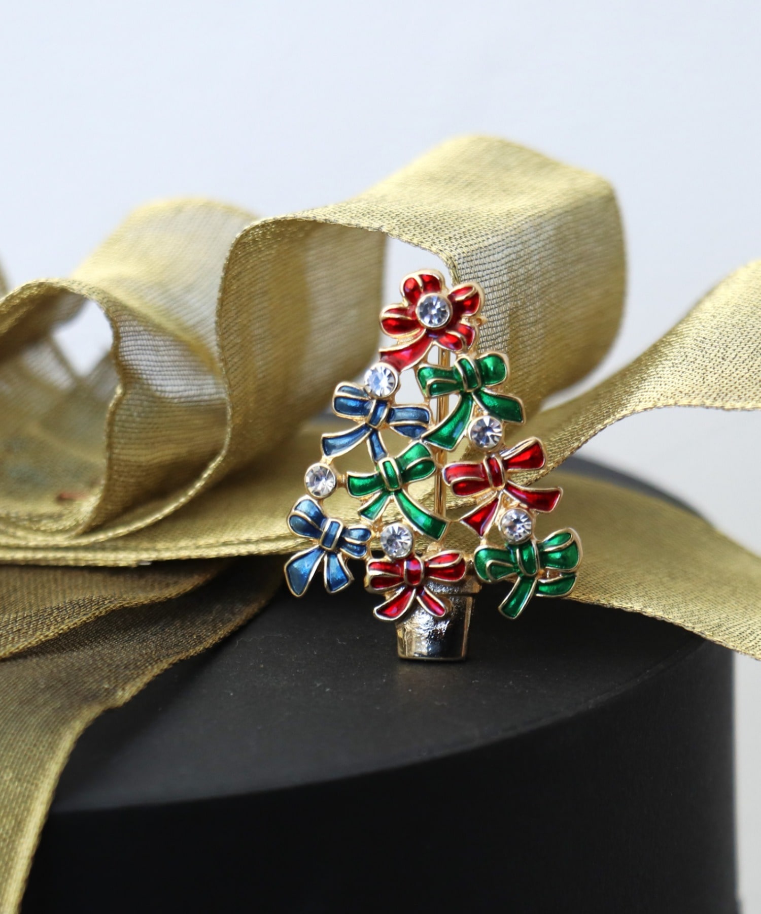Ribbon Christmas Treeブローチ