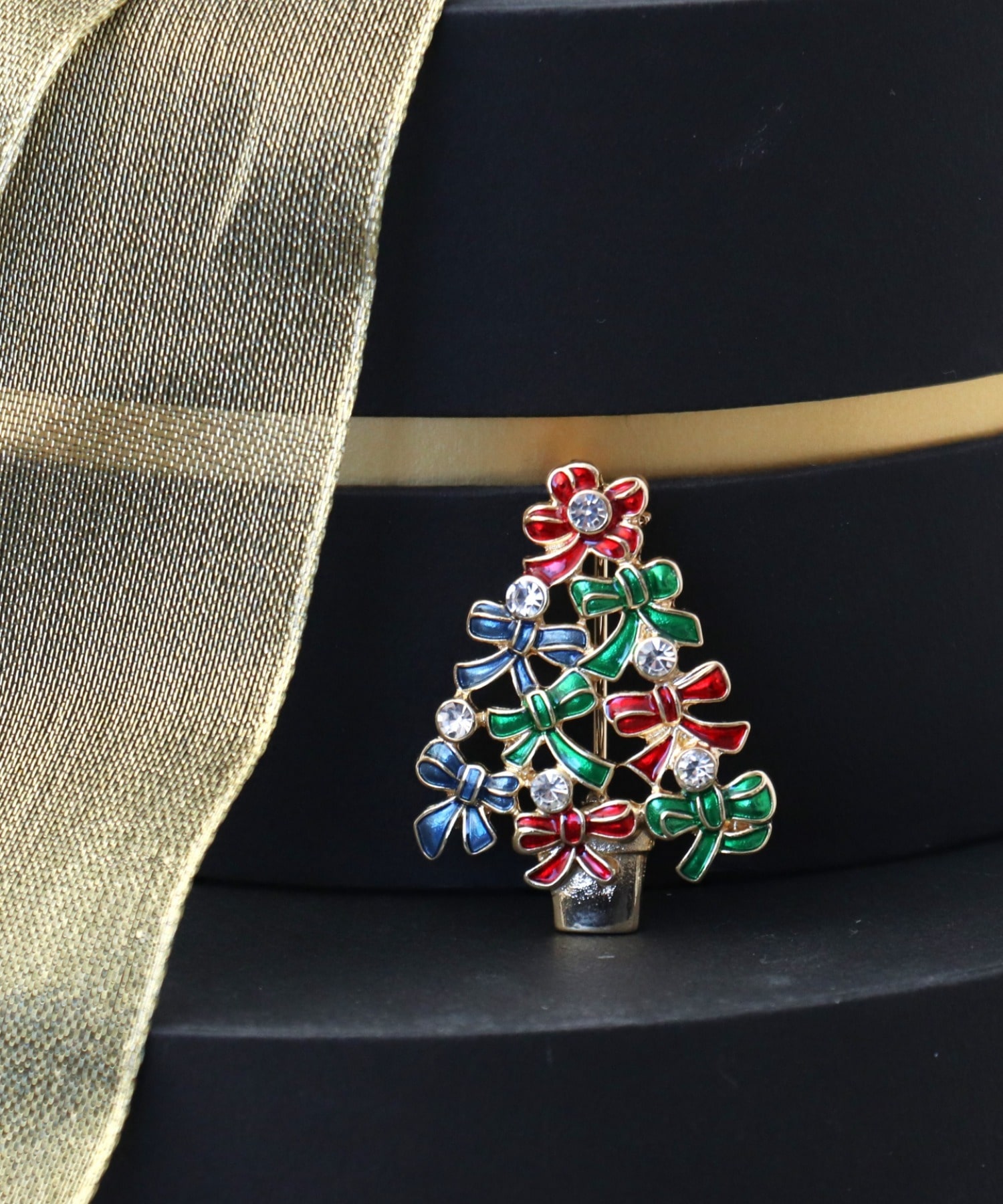 Ribbon Christmas Treeブローチ