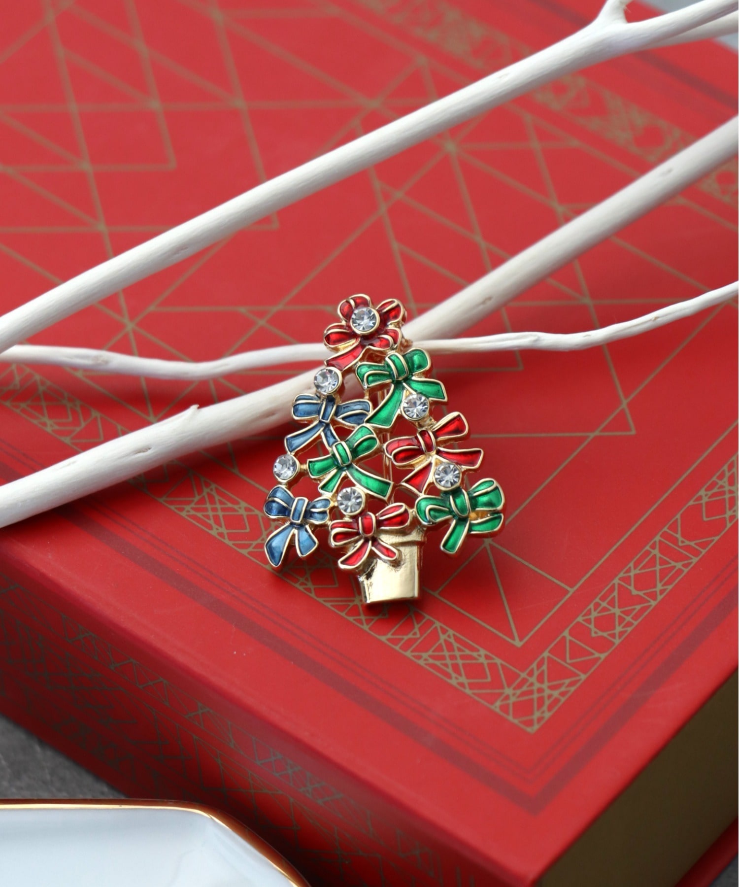 Ribbon Christmas Treeブローチ