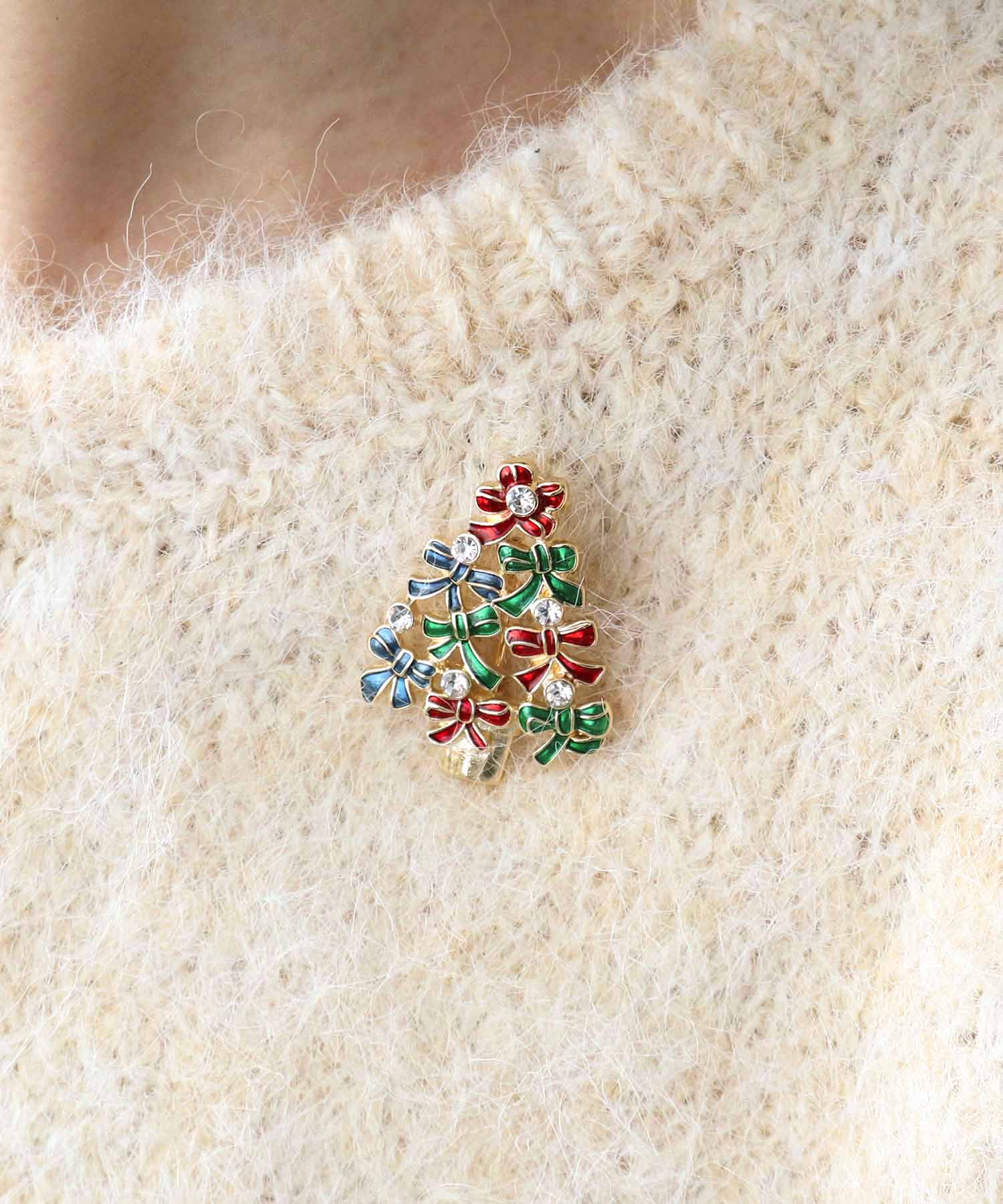 Ribbon Christmas Treeブローチ