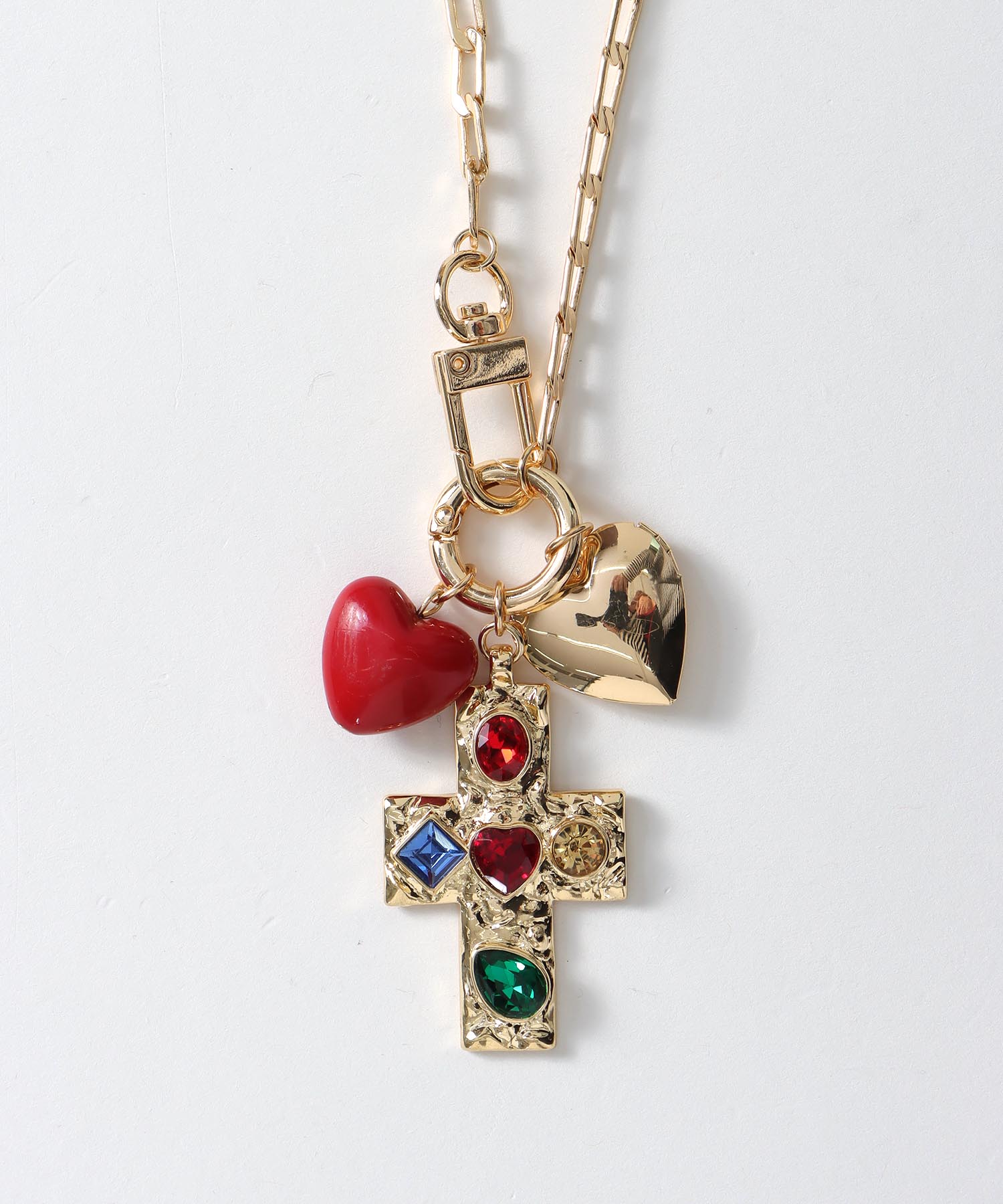 クロス×ハートネックレス