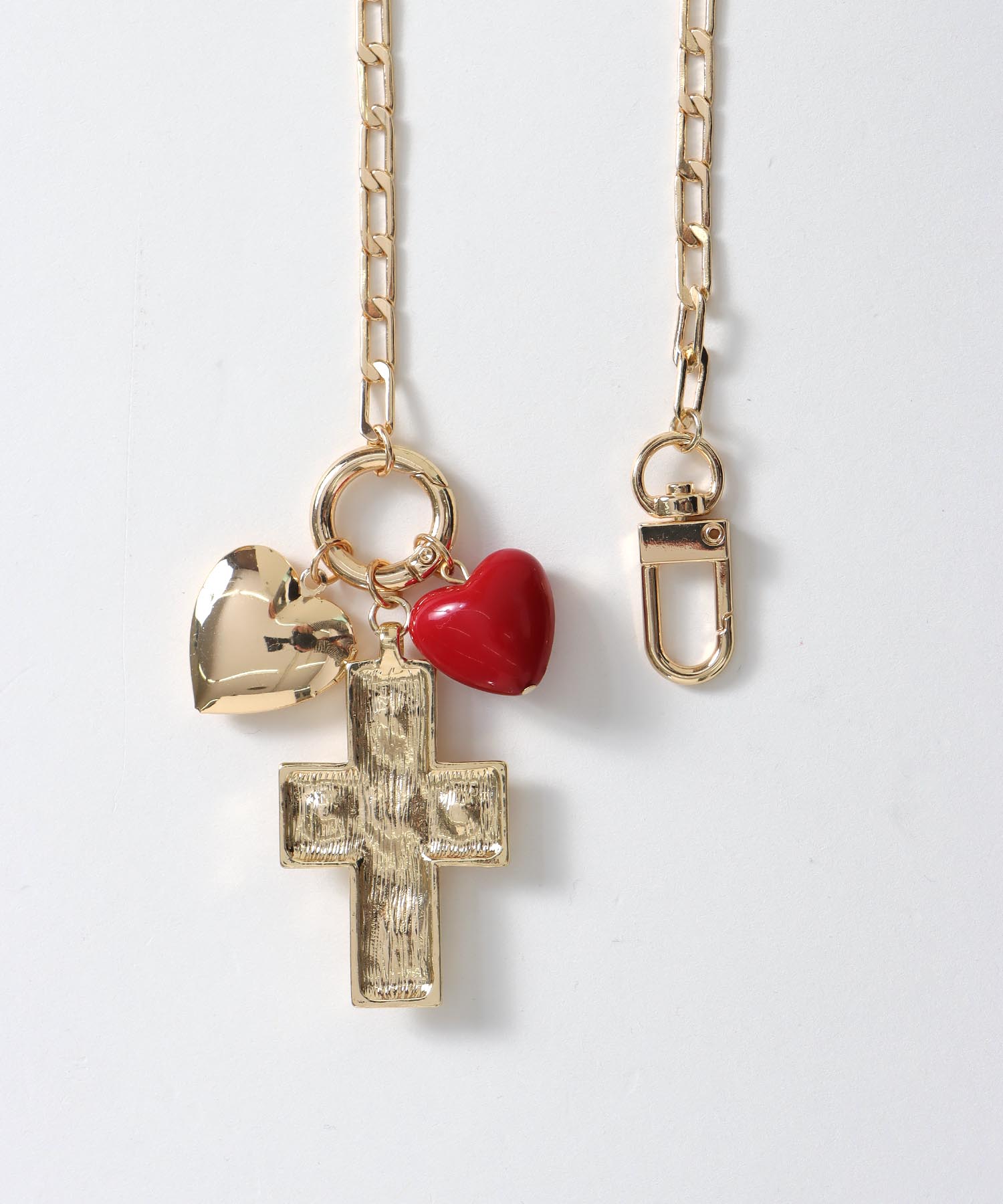 クロス×ハートネックレス