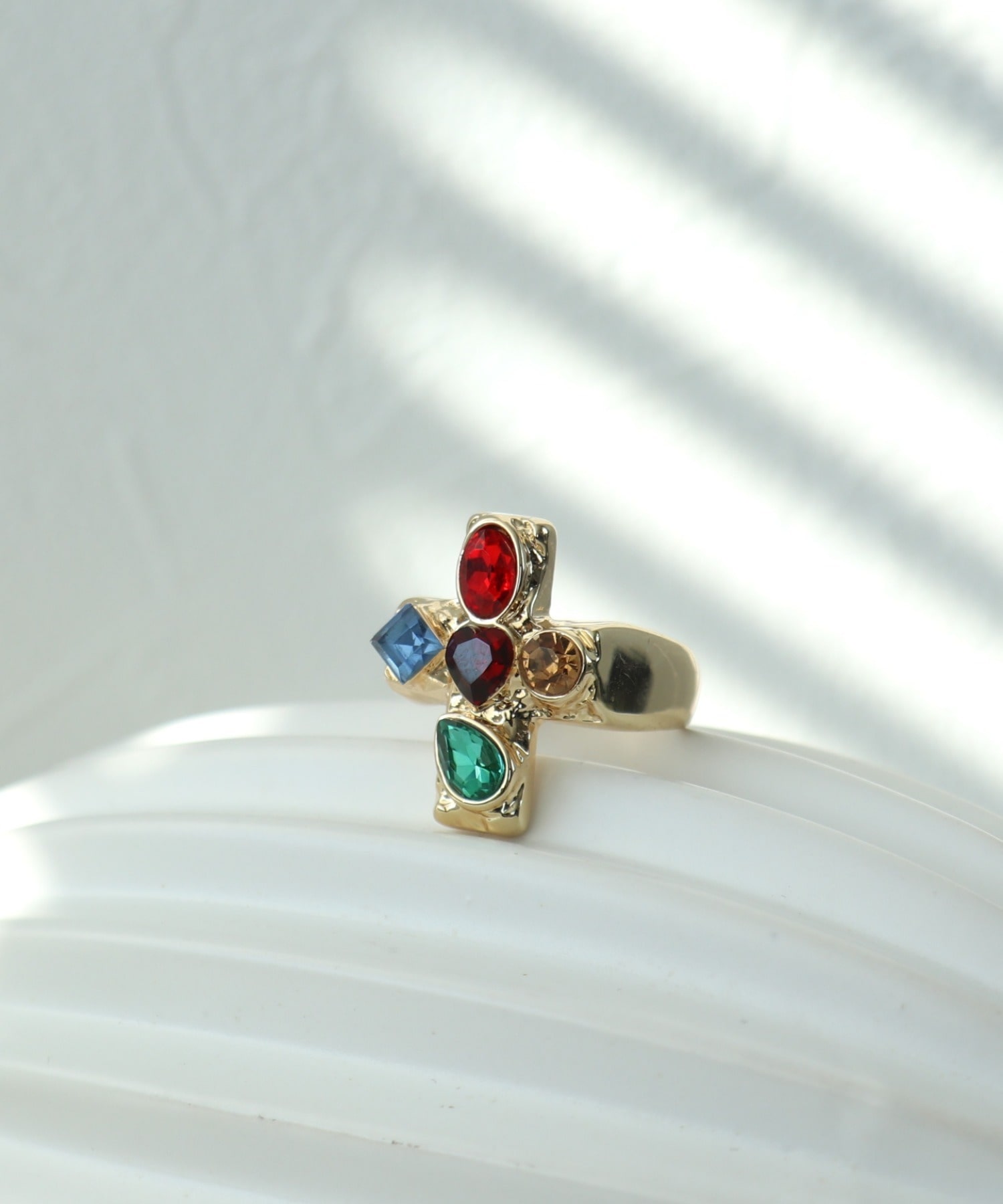 マルチストーンクロスリング#13