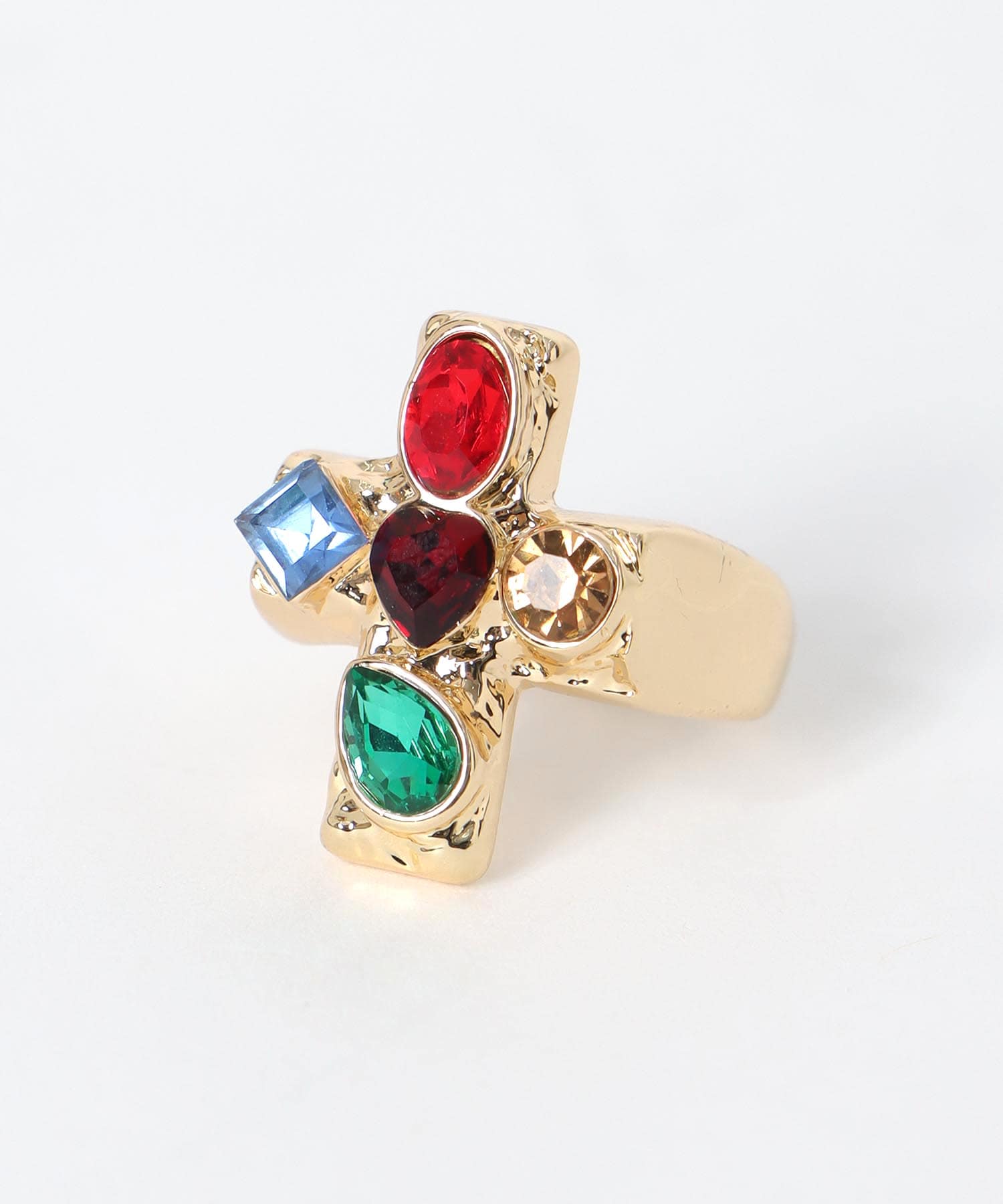 マルチストーンクロスリング#13