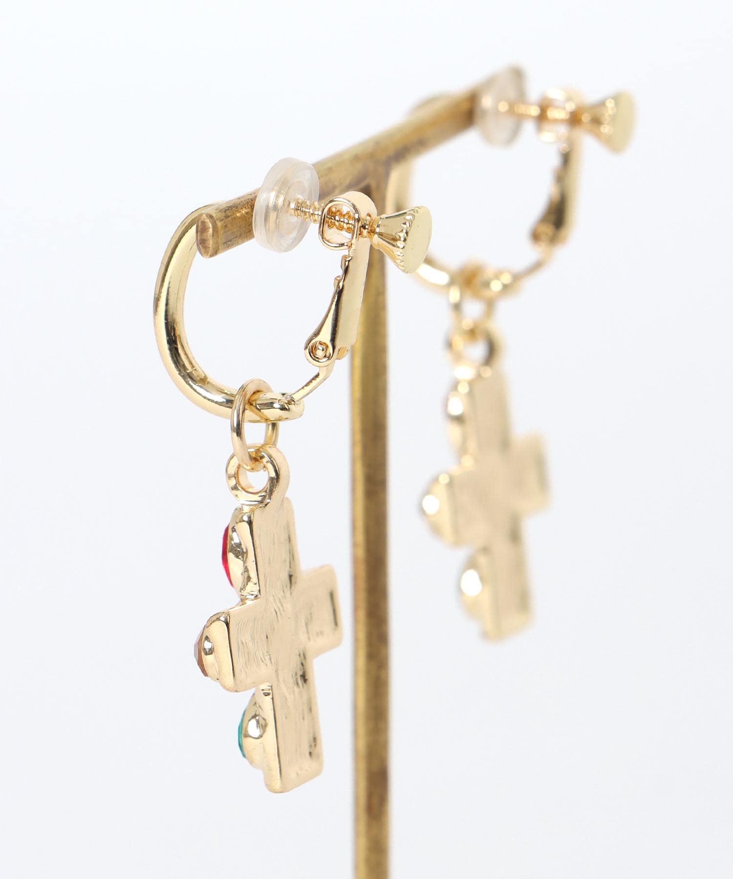 マルチストーンクロスイヤリング