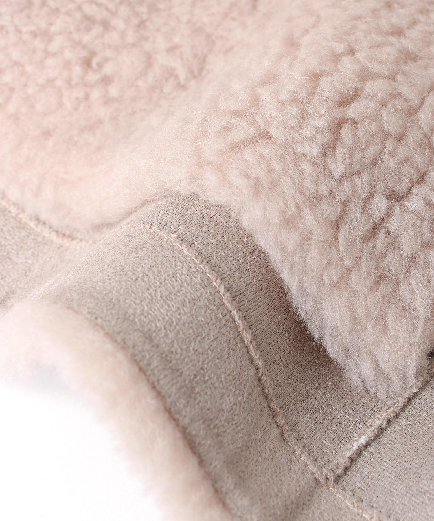 ウール混ファーライダースジャケット