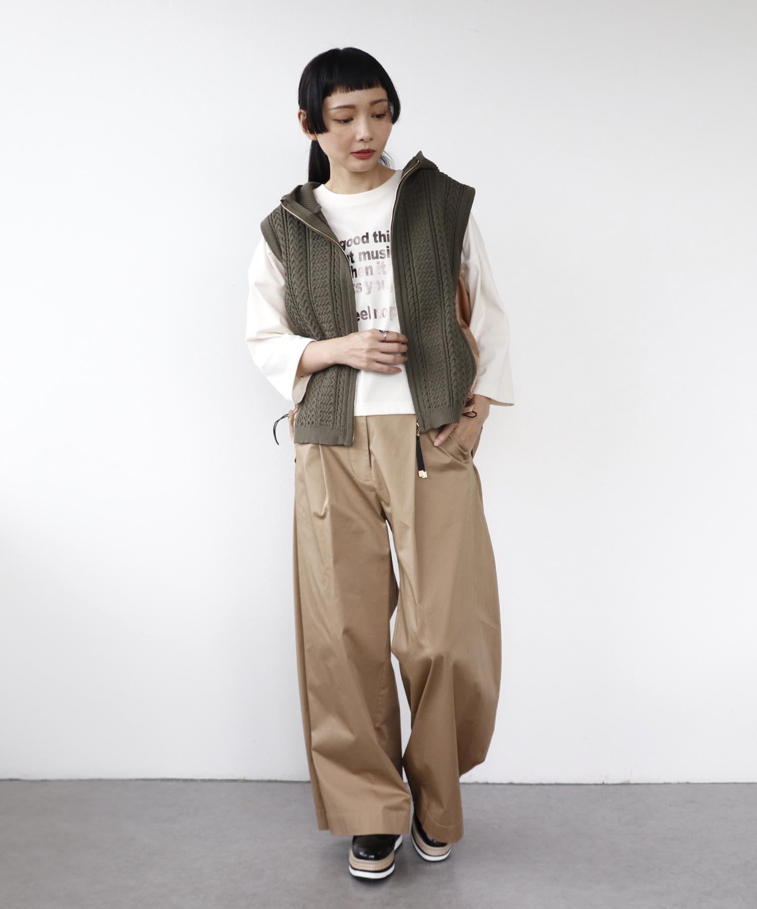ケーブル布帛ドッキングベスト