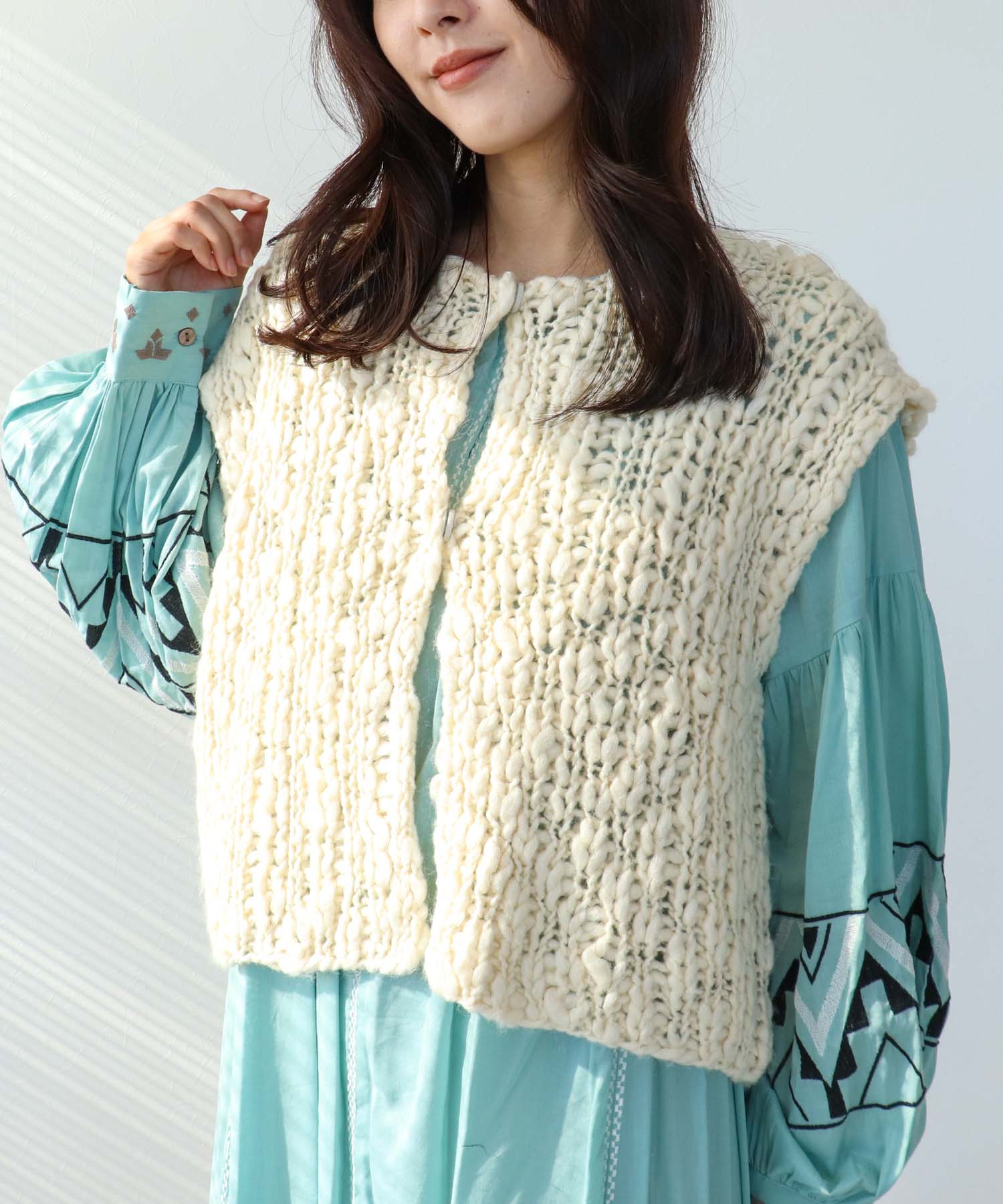 ハンドニットベスト