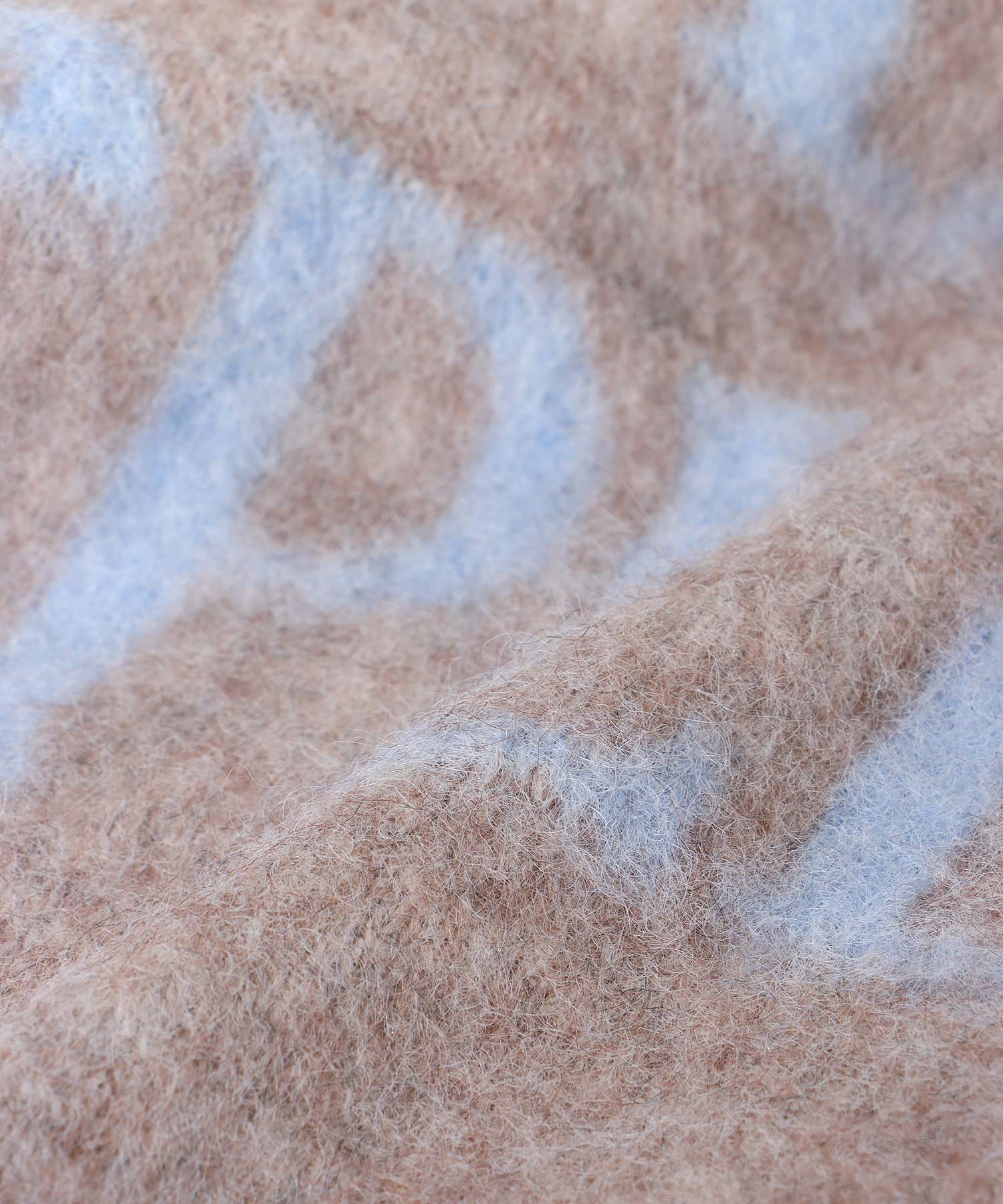 ロゴプリントシャギーロングカーディガン 別注