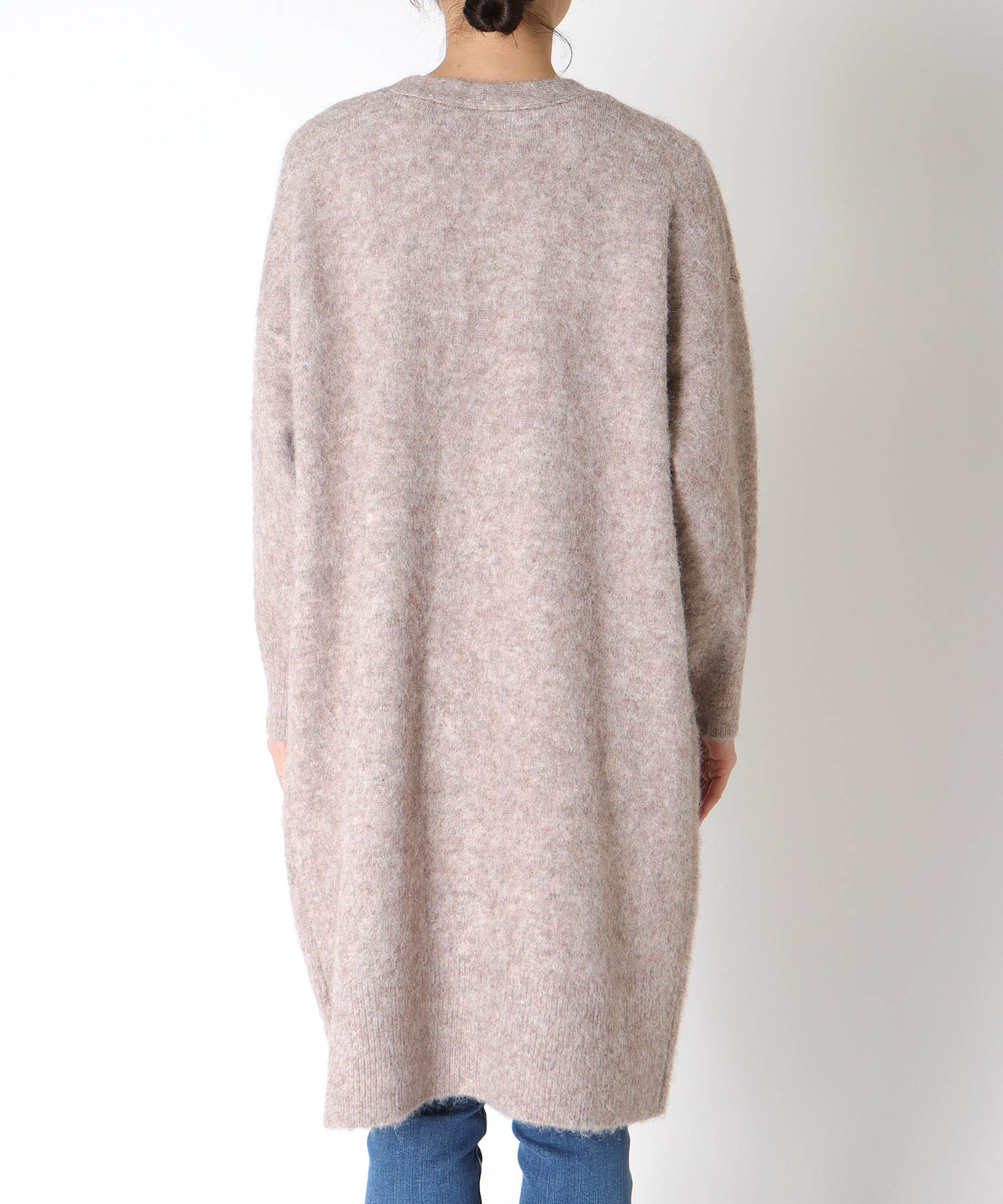 ロゴプリントシャギーロングカーディガン 別注