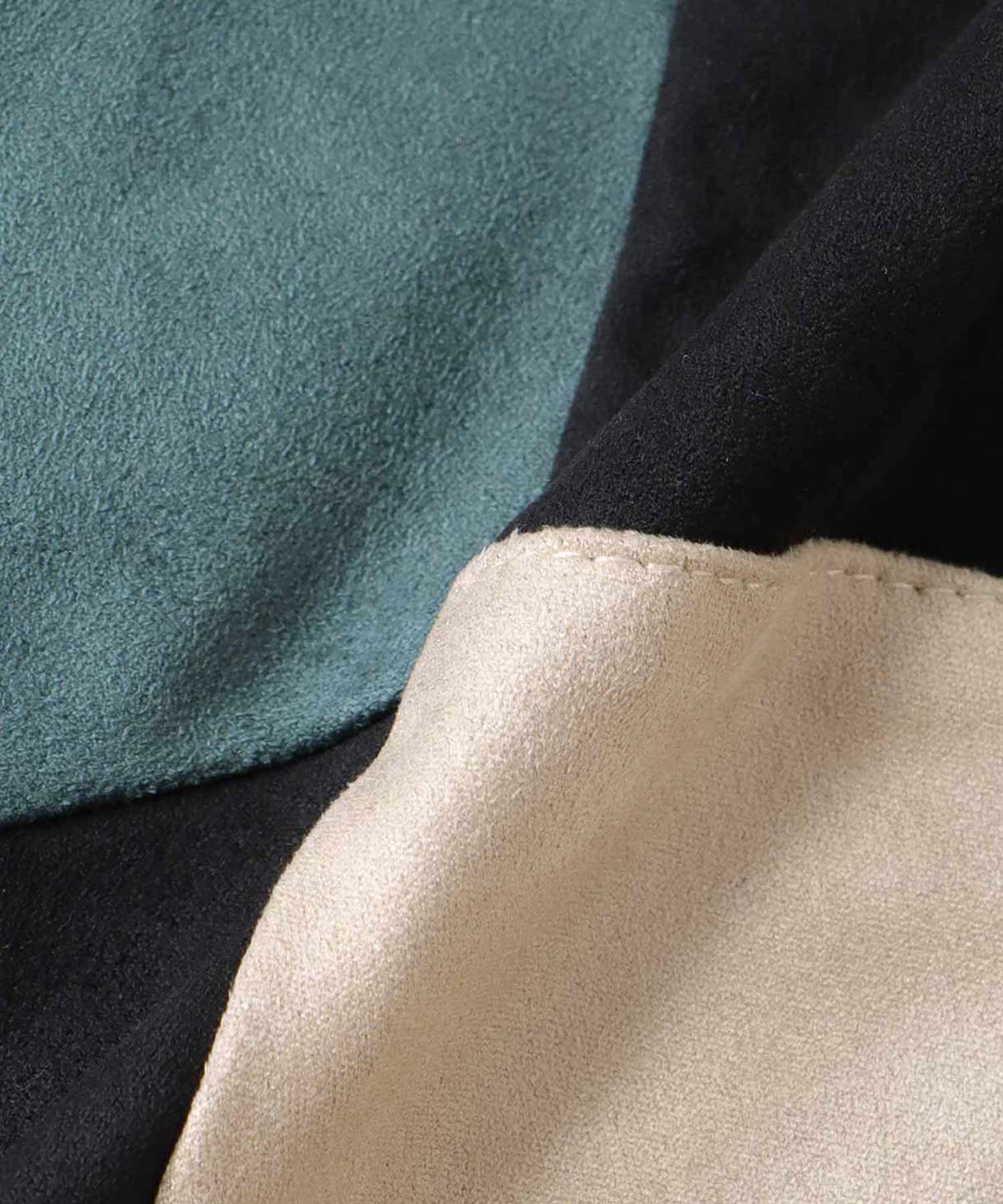 バイカラースエードスカート