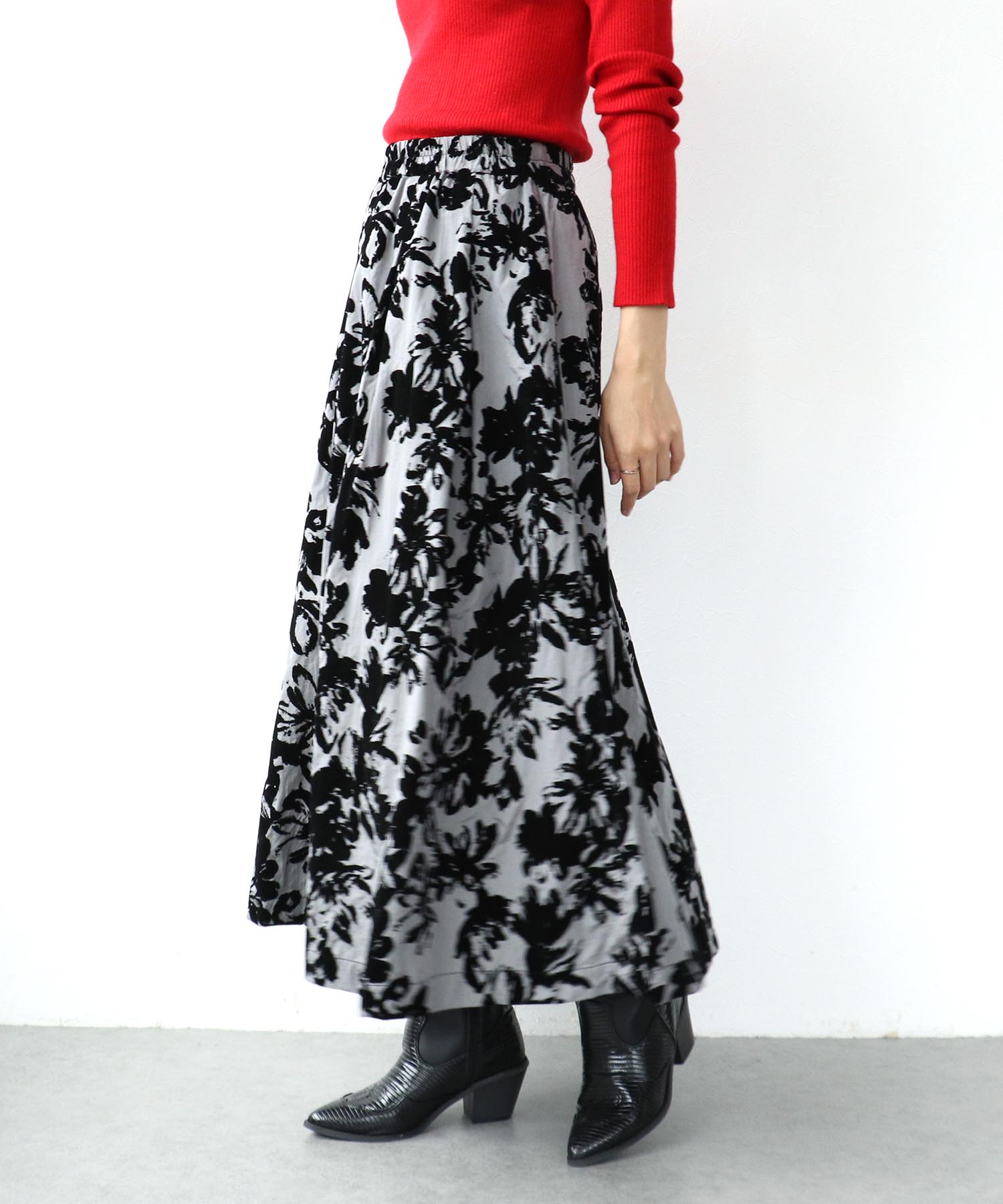 フラワーフロッキースカート