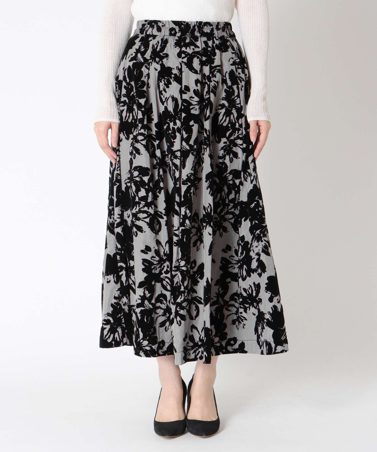 フラワーフロッキースカート