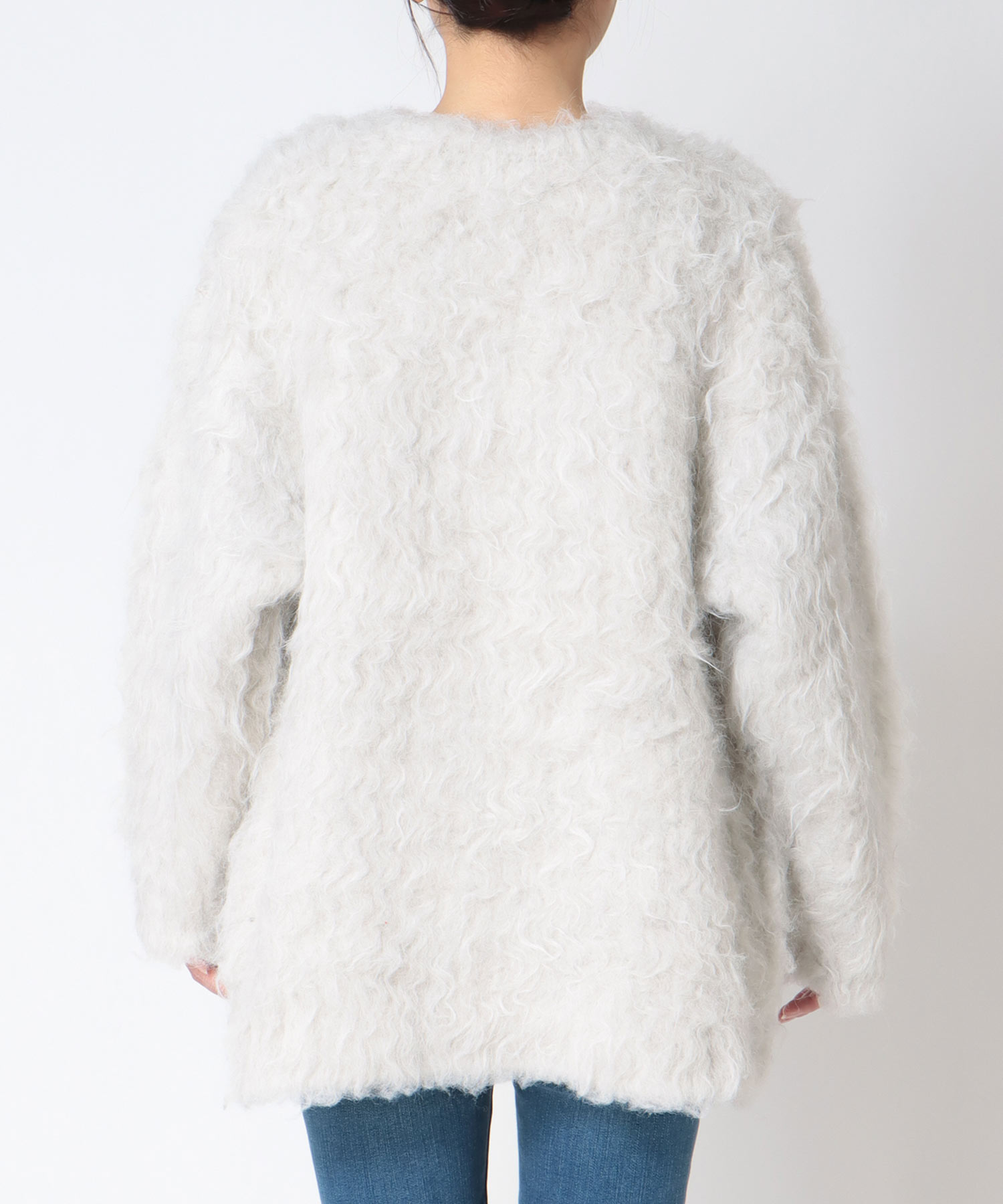 《WEB先行発売》ウェーブシャギーニットジャケット