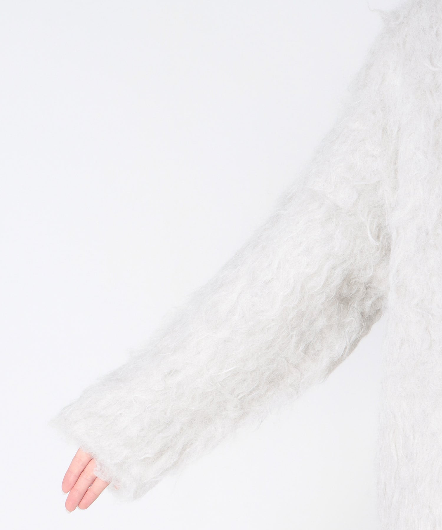 《WEB先行発売》ウェーブシャギーニットジャケット