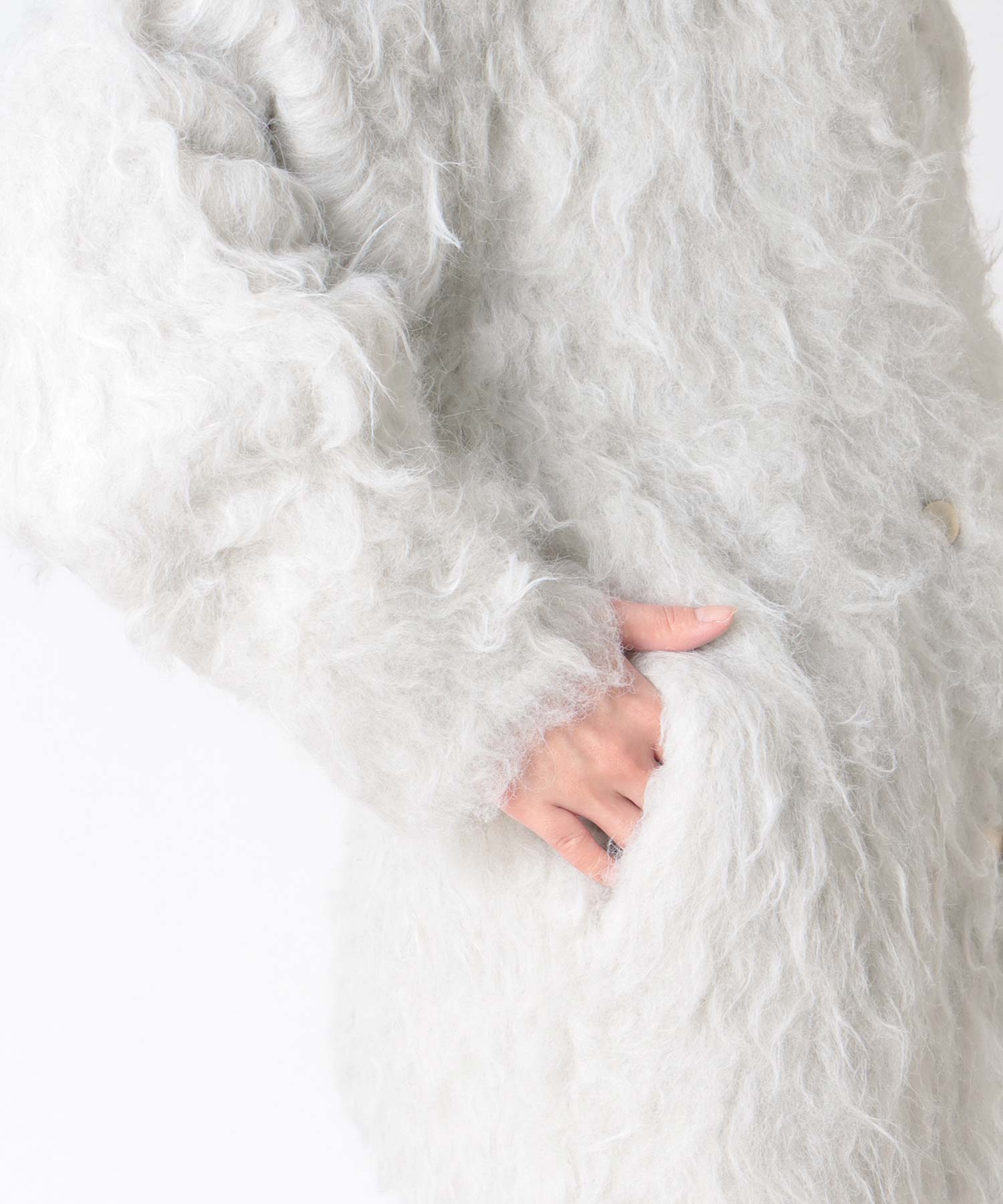 《WEB先行発売》ウェーブシャギーニットジャケット