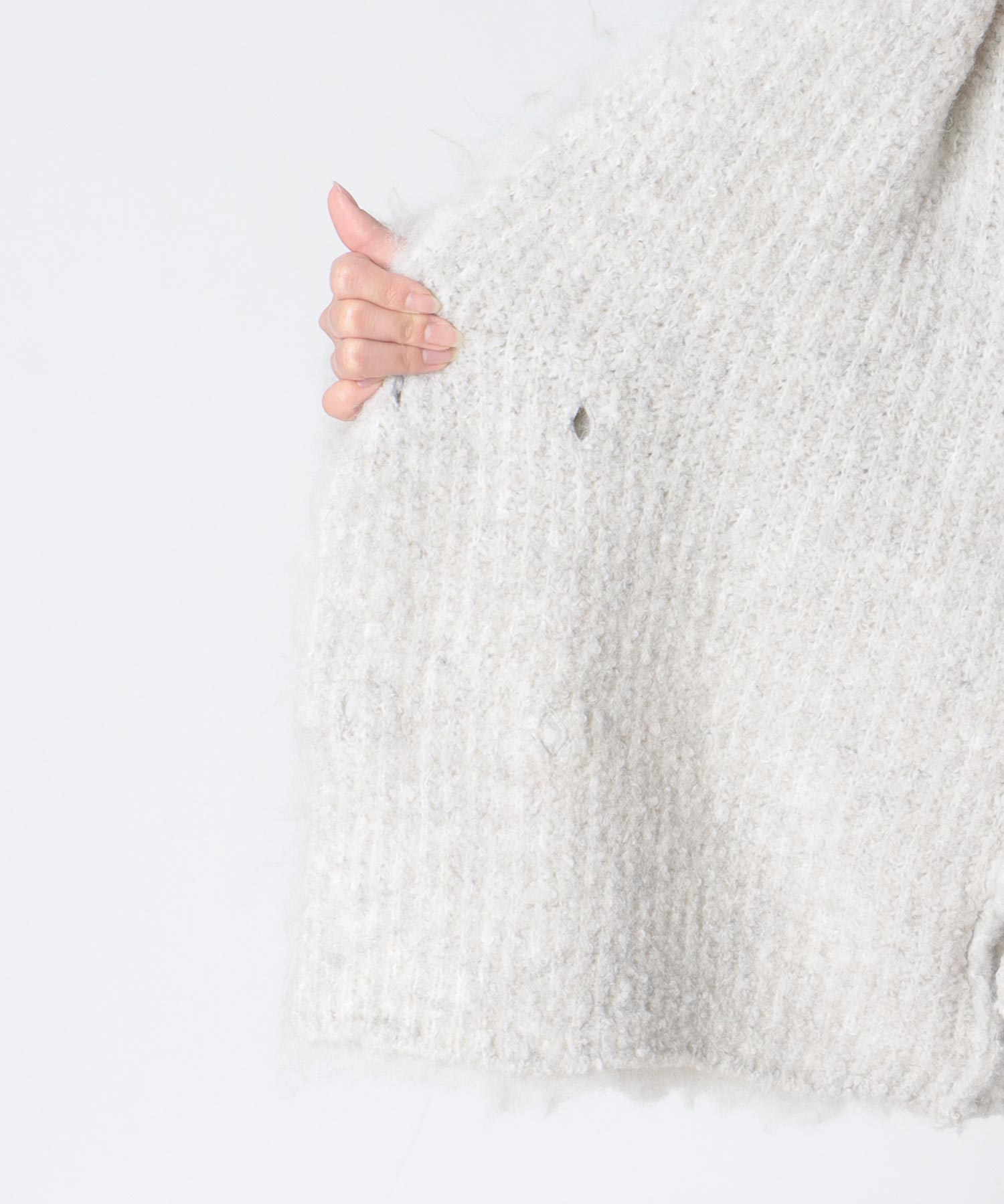 《WEB先行発売》ウェーブシャギーニットジャケット