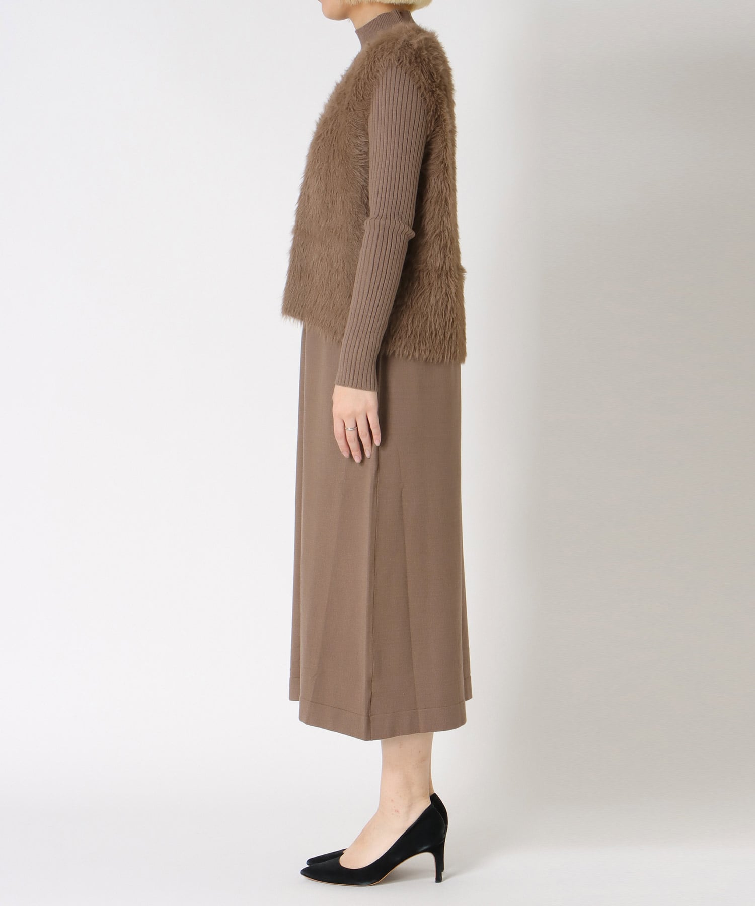 シャギーニットセットワンピース