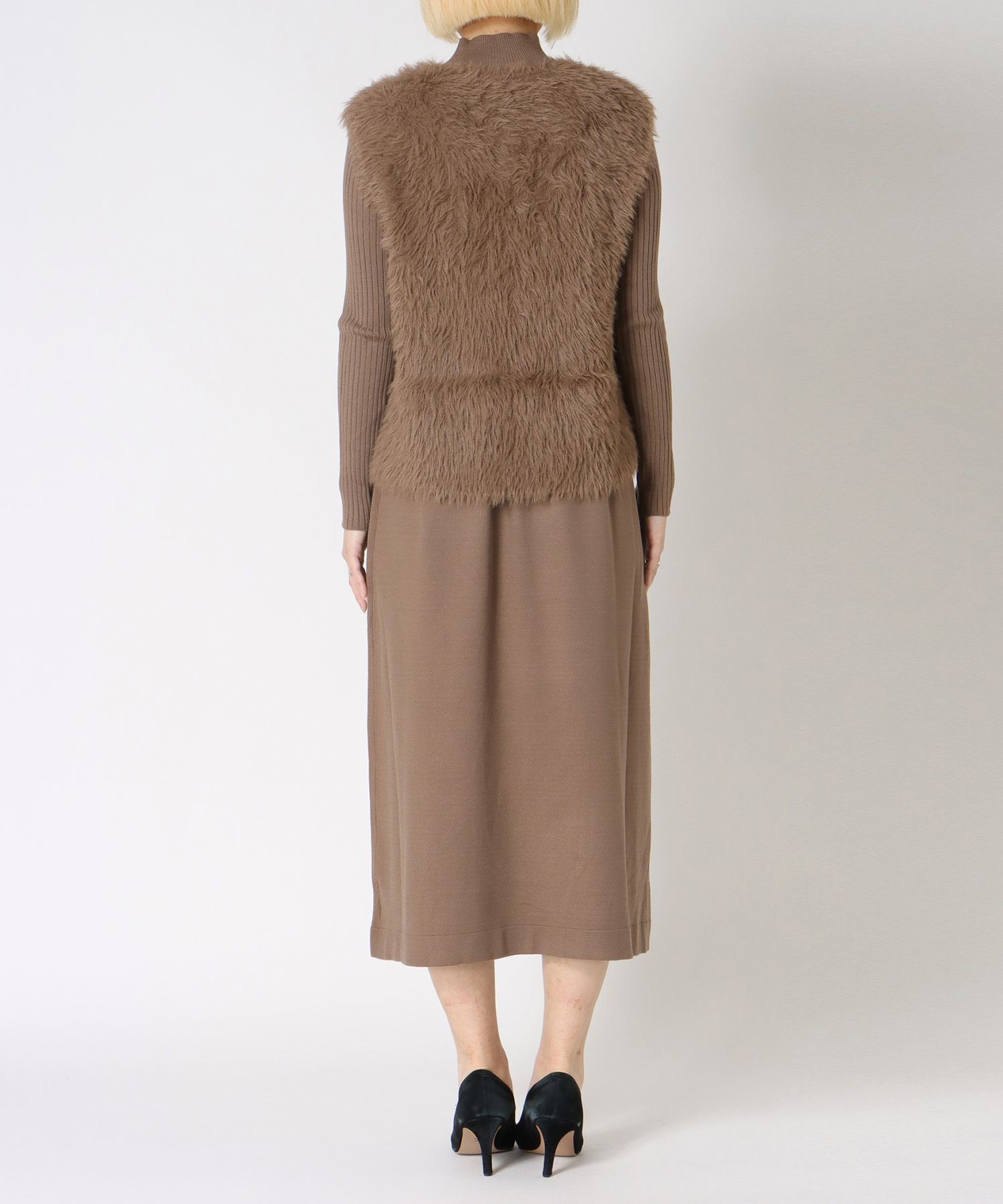 シャギーニットセットワンピース