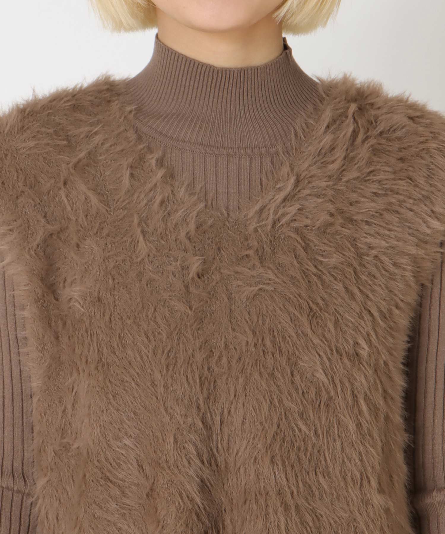 シャギーニットセットワンピース