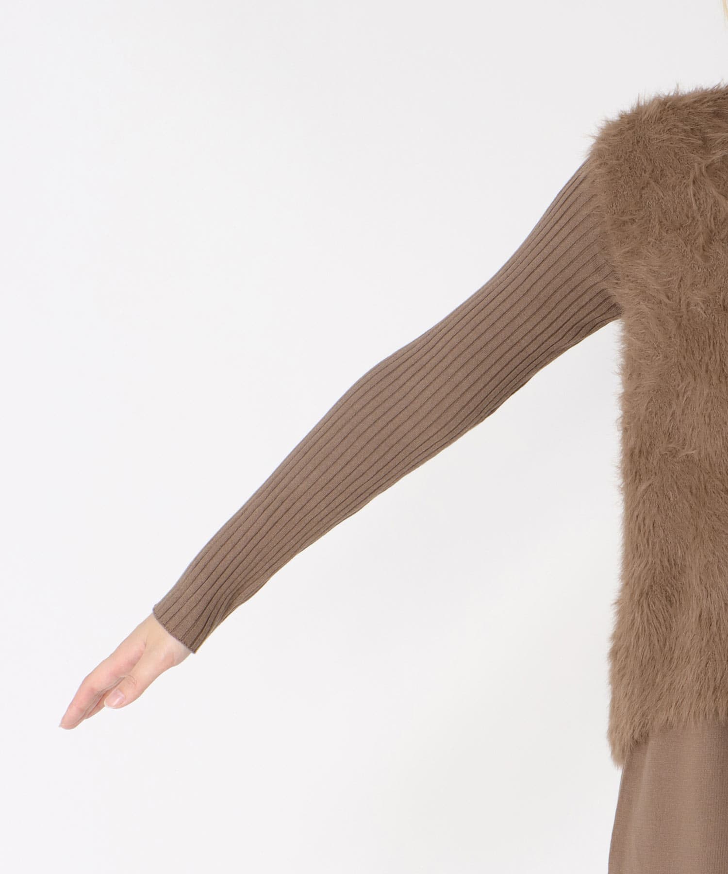 シャギーニットセットワンピース