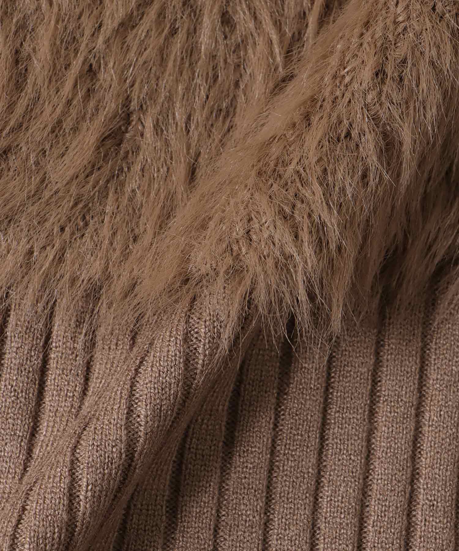 シャギーニットセットワンピース